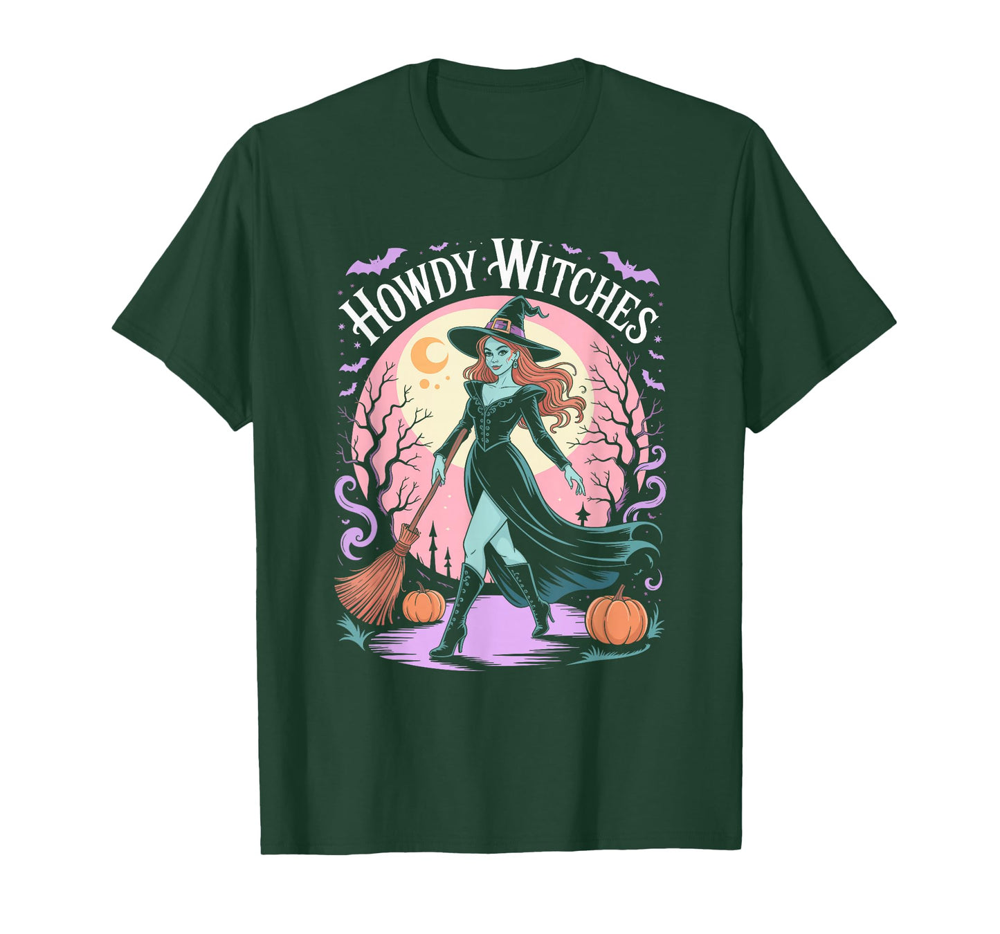 Howdy Witches Witch Halloween Costume Spooky Season Womens T-Shirt