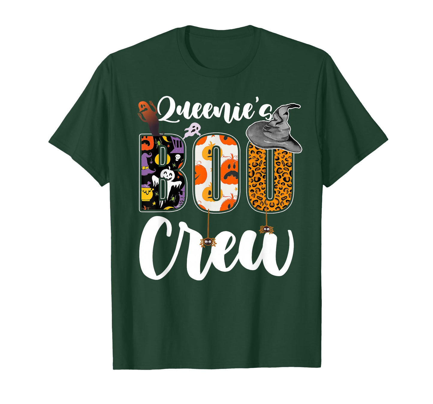 Queenie's Boo Crew Halloween Grandma Grandkids Matching T-Shirt