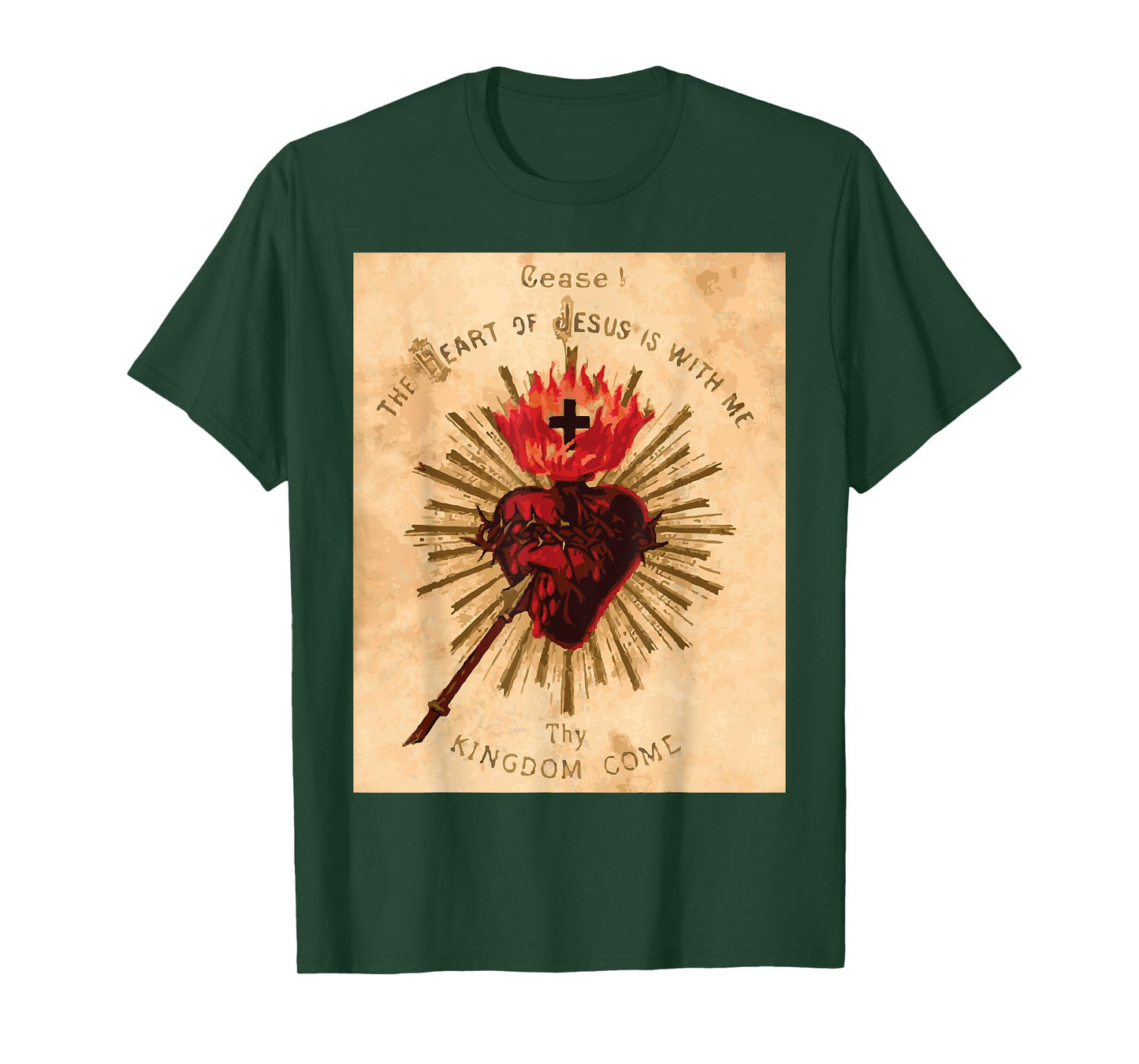 Vintage Sacred Heart of Jesus Catholic Art Traditional T-Shirt