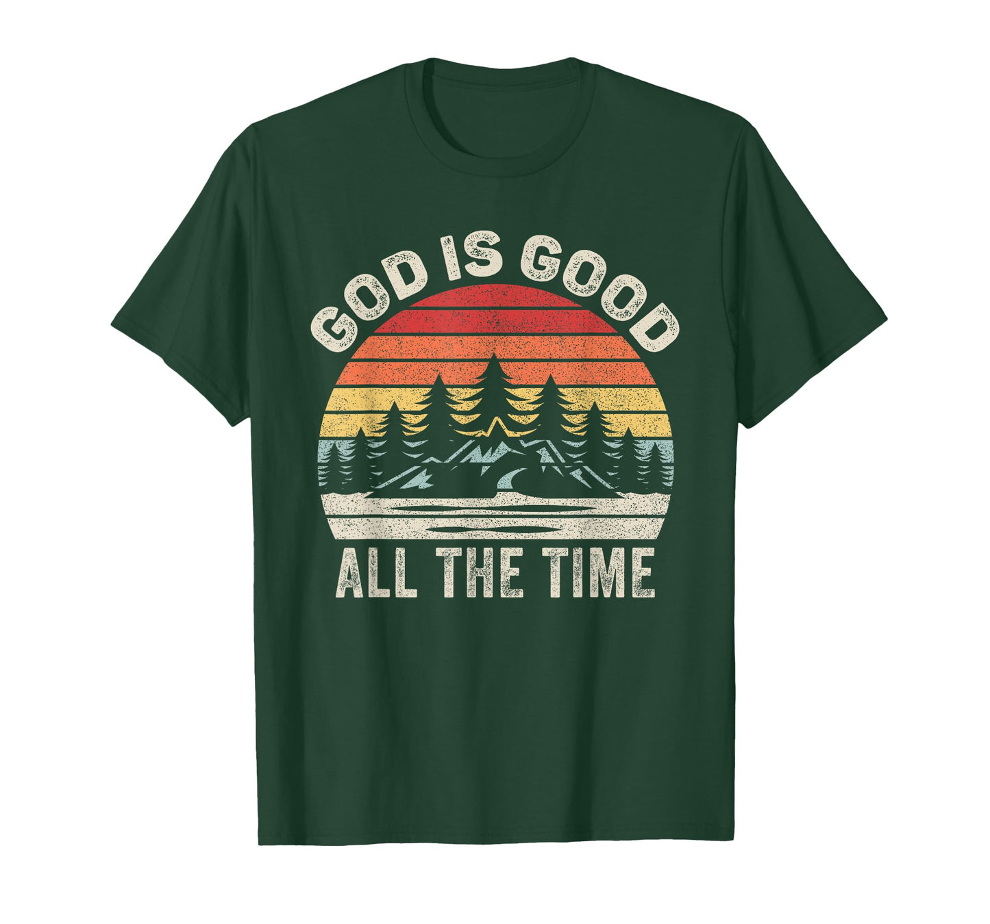 Vintage Retro God Is Good All The Time Christian T-Shirt