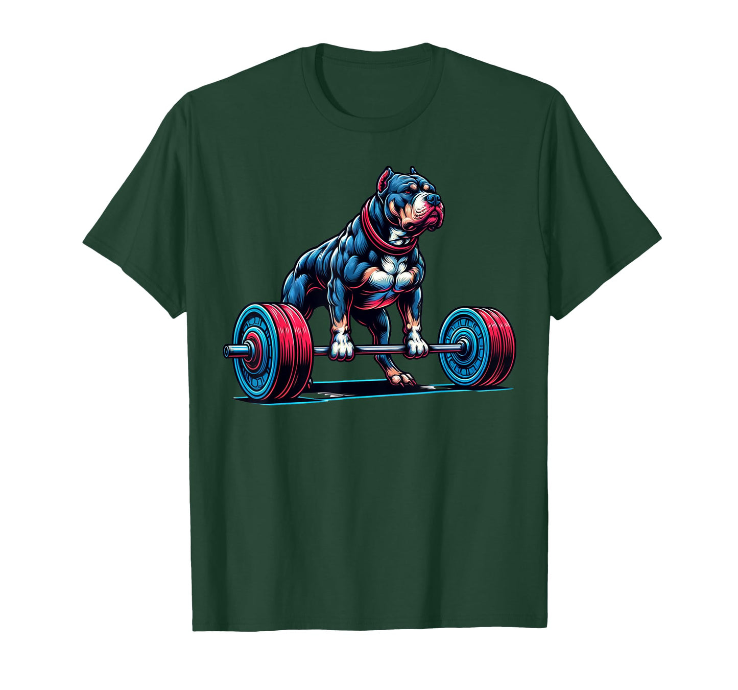 Pitbull Deadlifting Shirt, Pit Bull Gym Workout Deadlift Gym T-Shirt