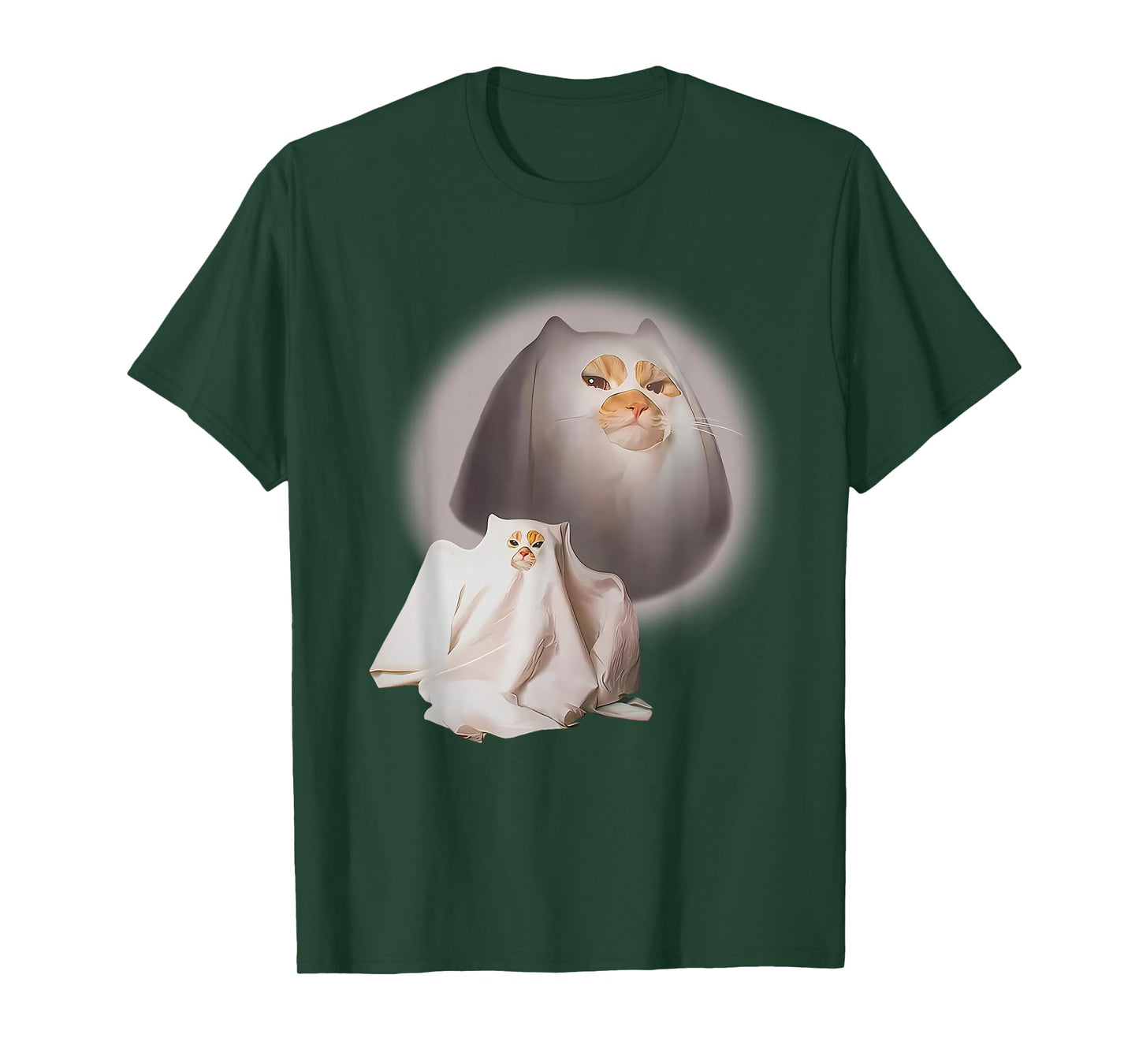 Cute Funny Wizard Cat Halloween Ghost Weird Kitten Cat Meme T-Shirt