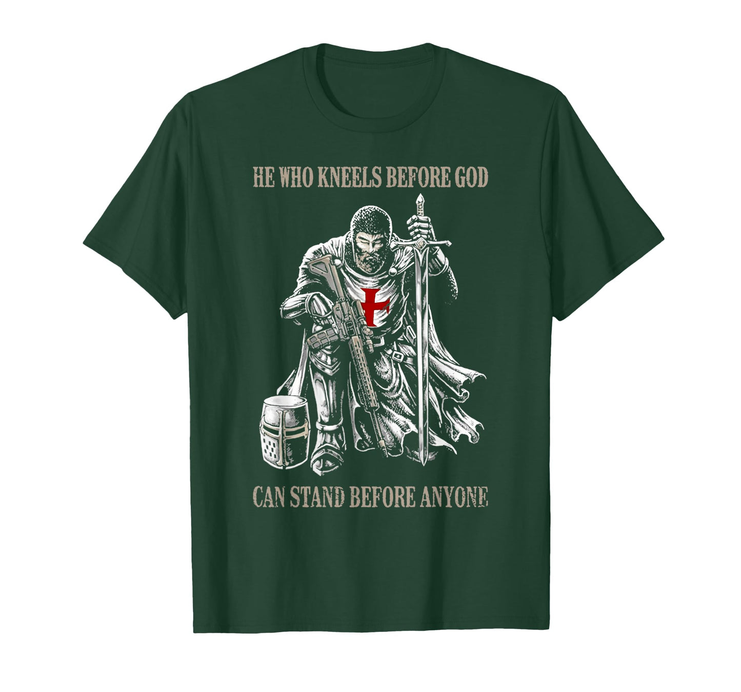 Vintage He Who Kneels Before God Can Stand Before Anyone T-Shirt