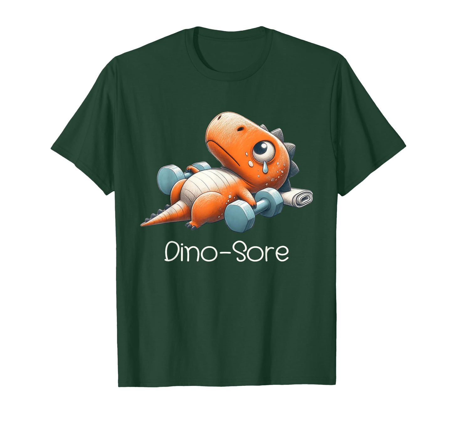 Funny Gym Workout Dinosaur Weight Lifting Gym Dino Sore T-Shirt
