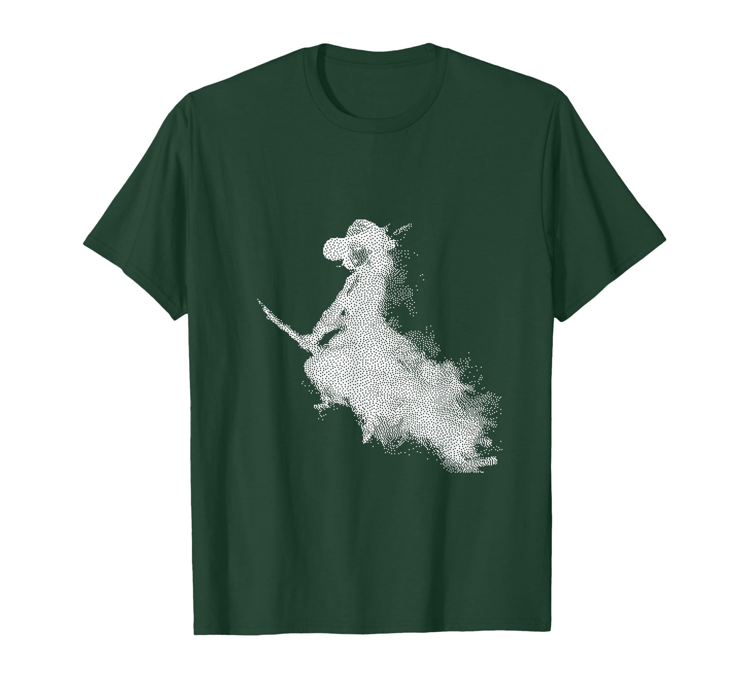Enchanted Witch Flying Broom Halloween T-Shirt
