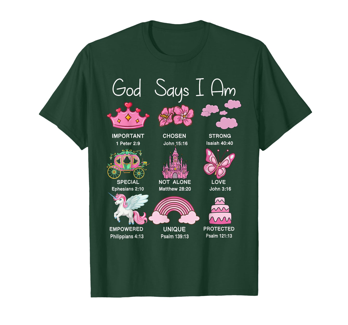 Christian God Say I Am Princess Jesus Kids Teen Girl Toddler T-Shirt