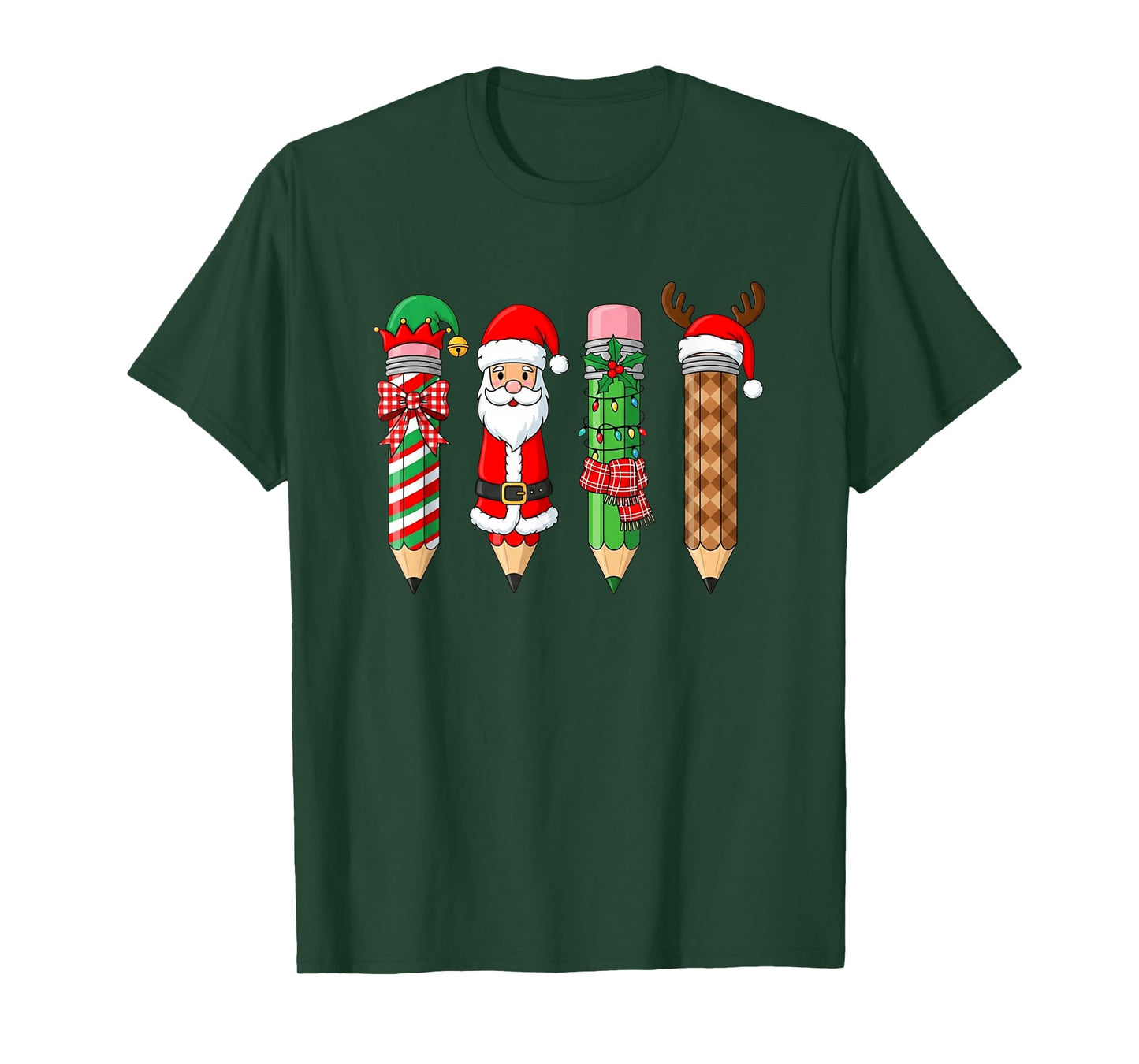 Santa and Friends Christmas Pencils Magic T-Shirt