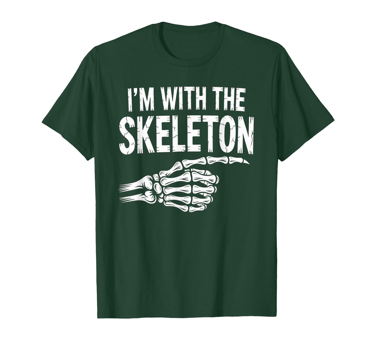 I'm with Skeleton Halloween Costume Couples Matching Gifts T-Shirt