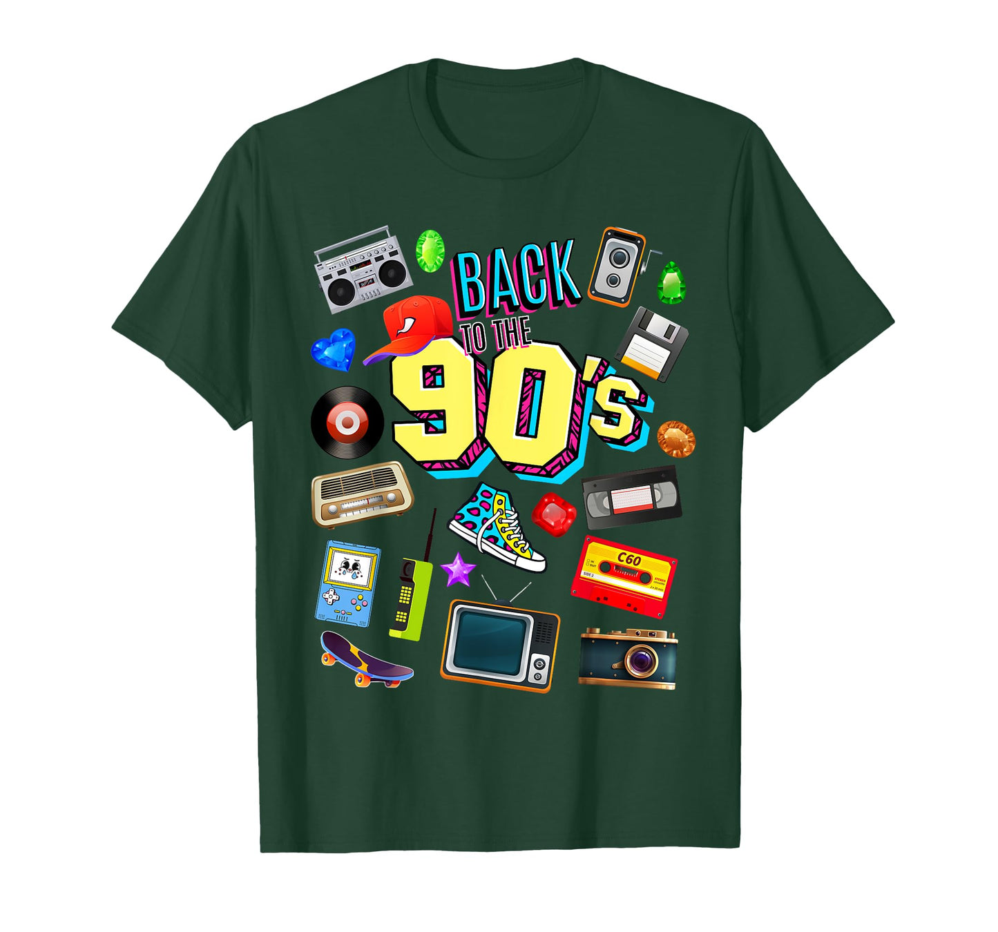 Men's Women's Kids Vintage Retro Back To 90's Graphic Design T-Shirt