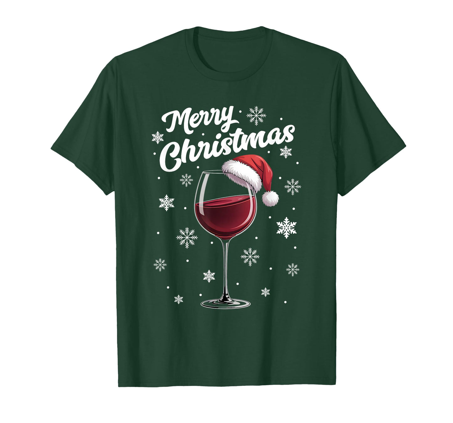 Party Outfit Christmas Pajamas Women Wine Glass Wine T-Shirt