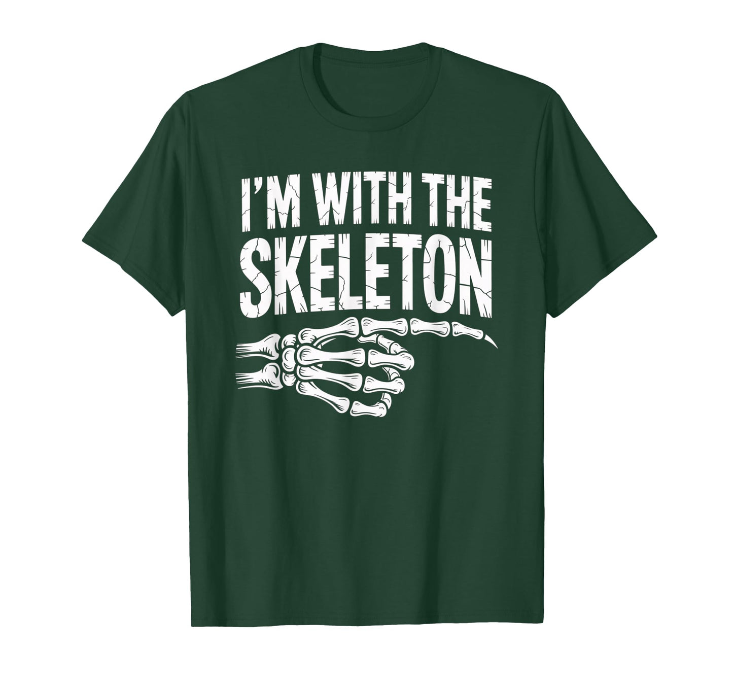 I'm with Skeleton Halloween Costume Couples Matching Gifts T-Shirt