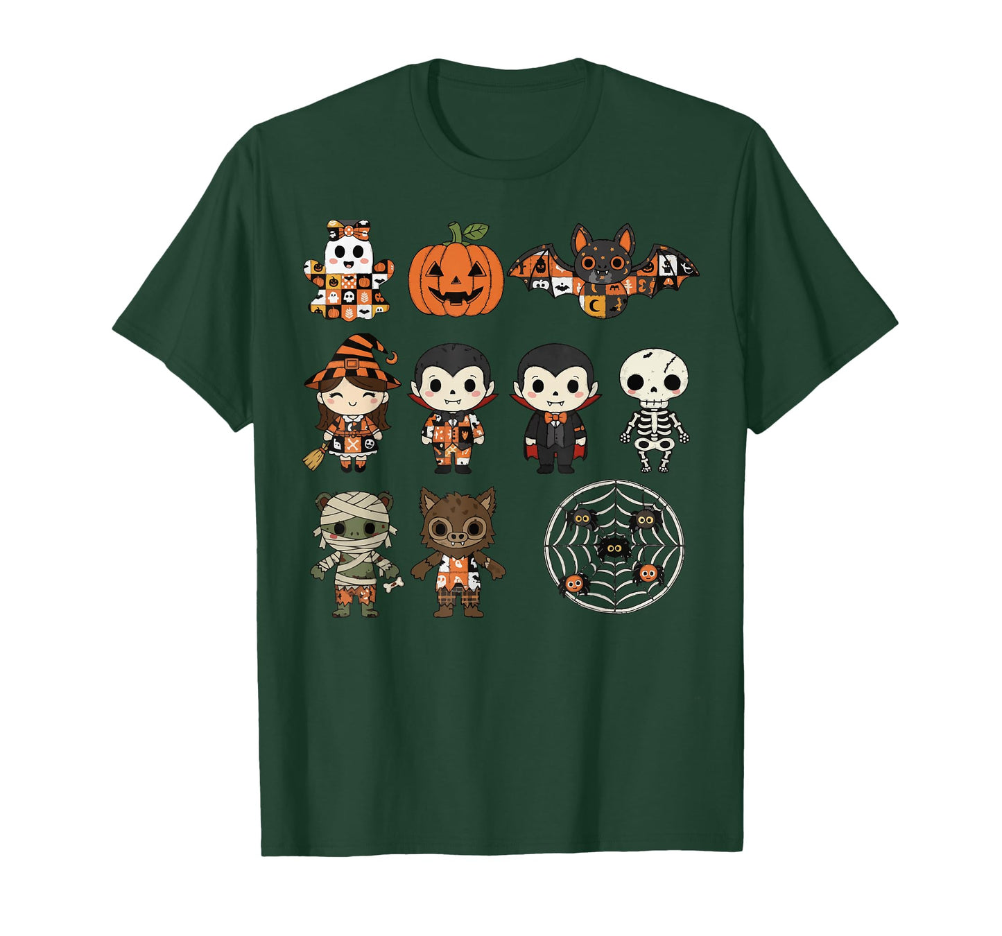 Halloween Patchwork Spooky Patch Friends Party T-Shirt