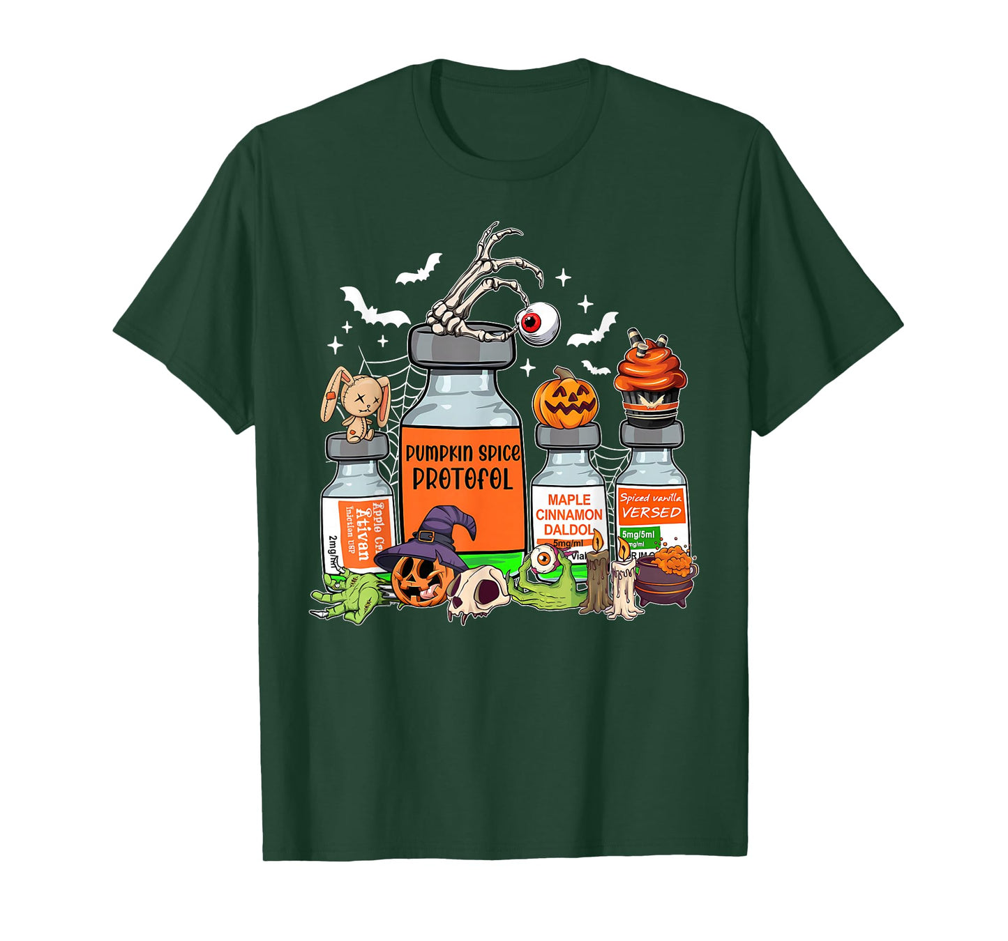 Nurse Halloween Pumpkin Spice Medical Vials Witches Nursing T-Shirt