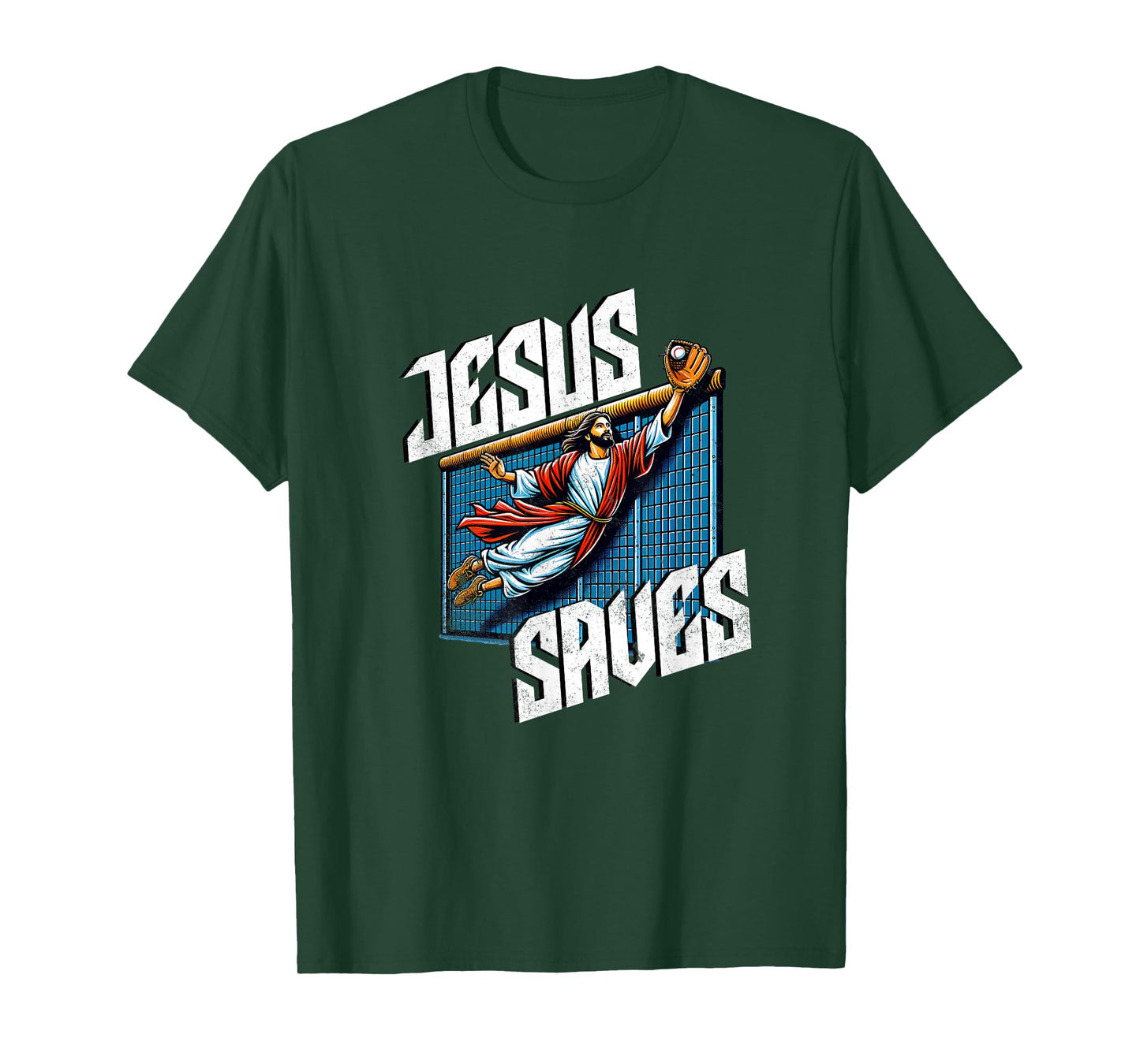 Vintage Jesus Saves Baseball Player Homerun T-Shirt