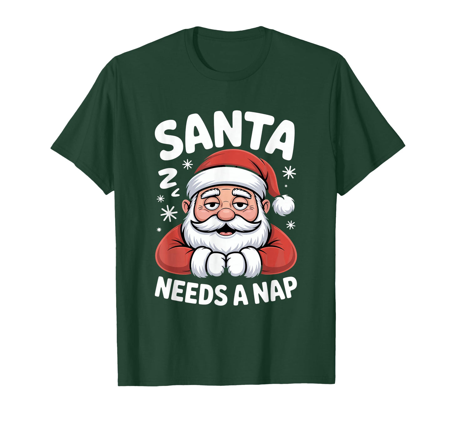 Santa Needs A Nap Christmas Santa Claus Humor T-Shirt