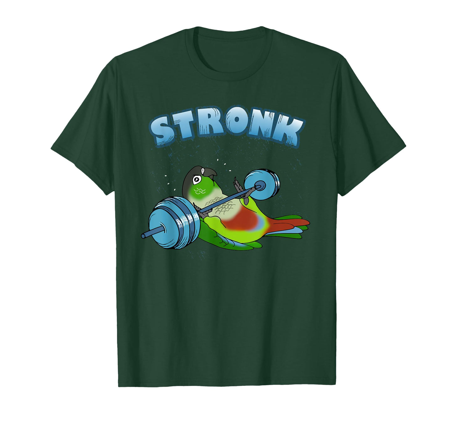 Stronk Conure fitness Parrot workout Conure Gym Birb memes T-Shirt