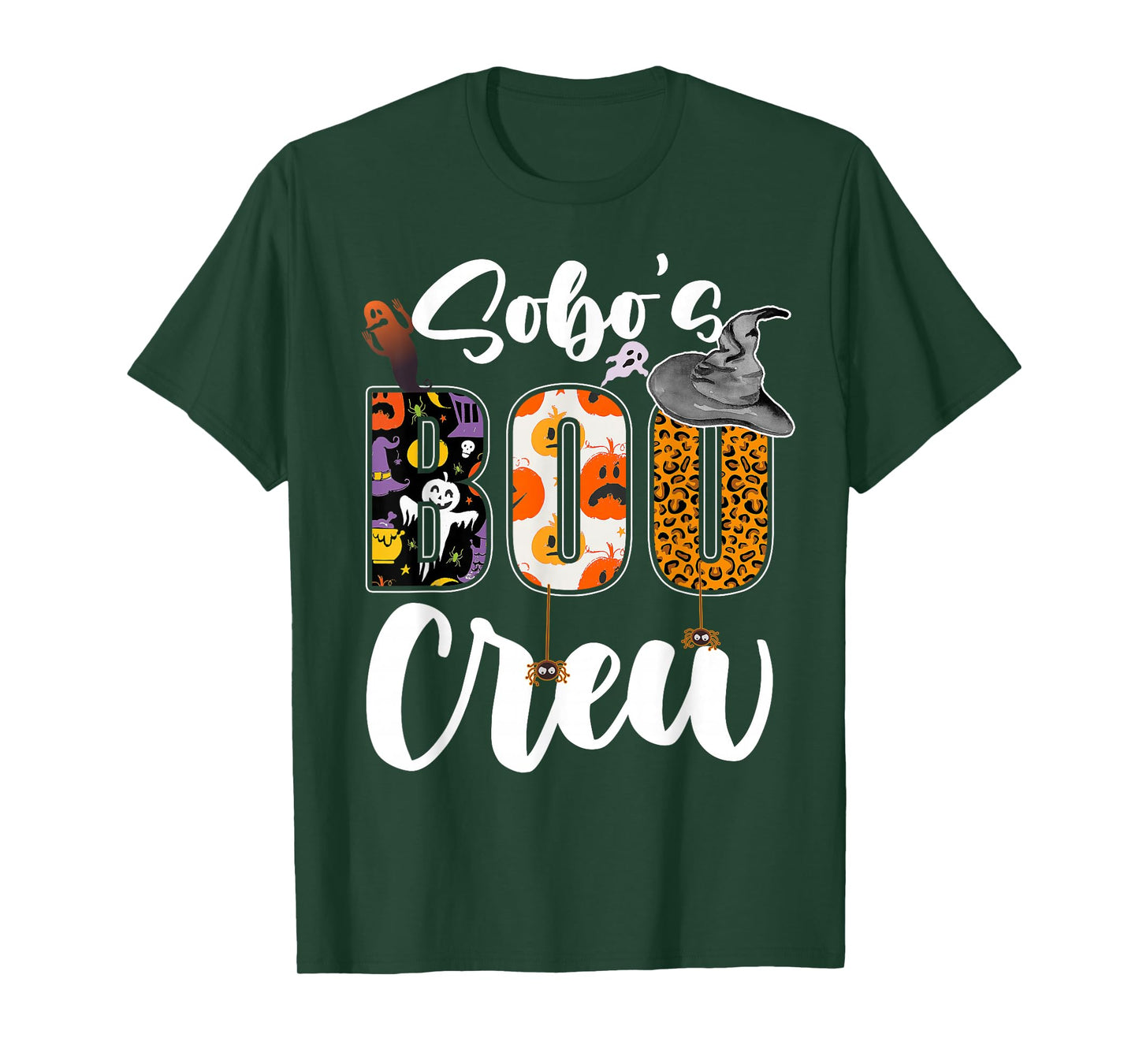 Sobo's Boo Crew Halloween Grandma Grandkids Matching T-Shirt