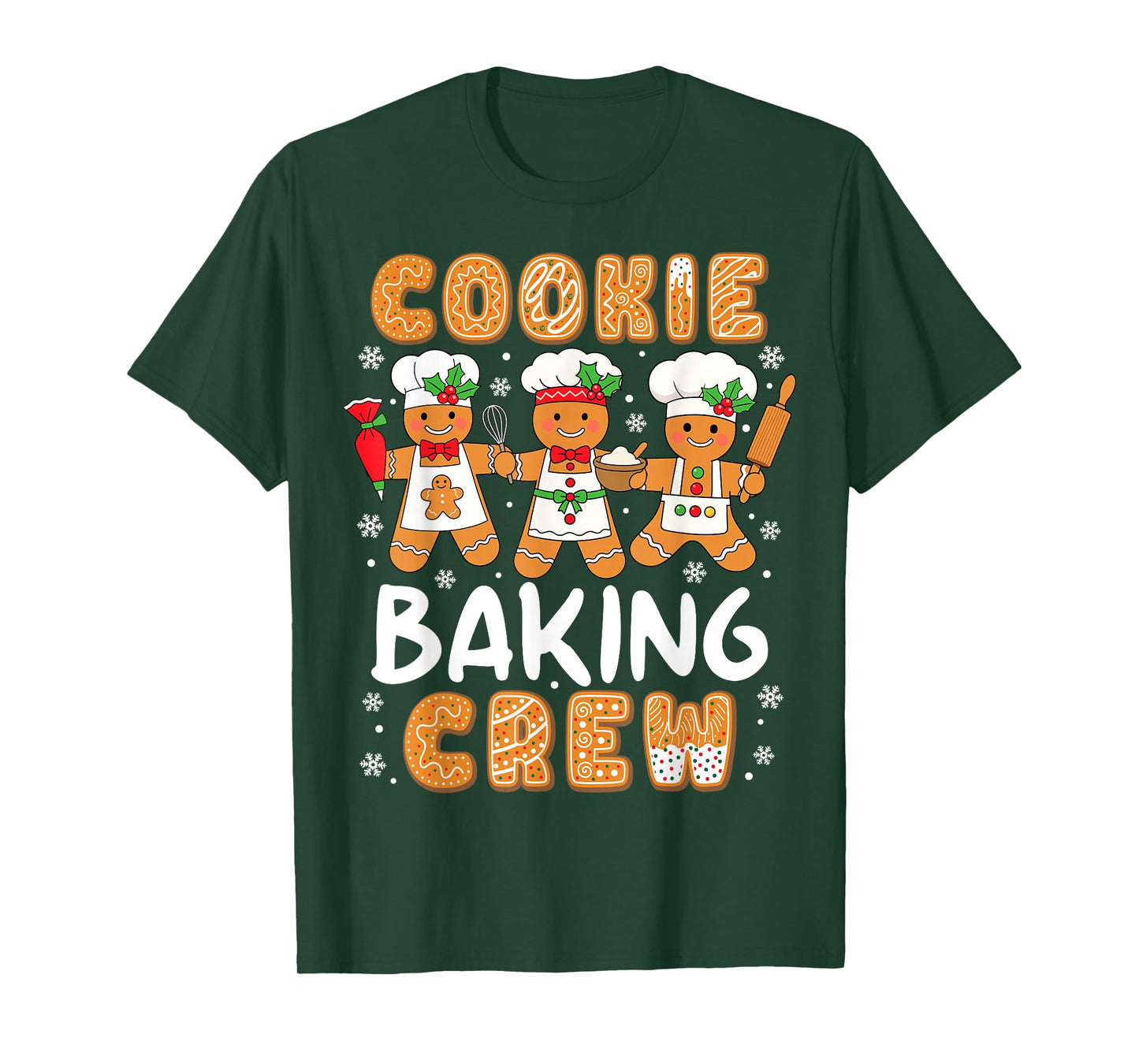 Cookie Baking Crew Christmas Funny Gingerbread Lovers Kids T-Shirt