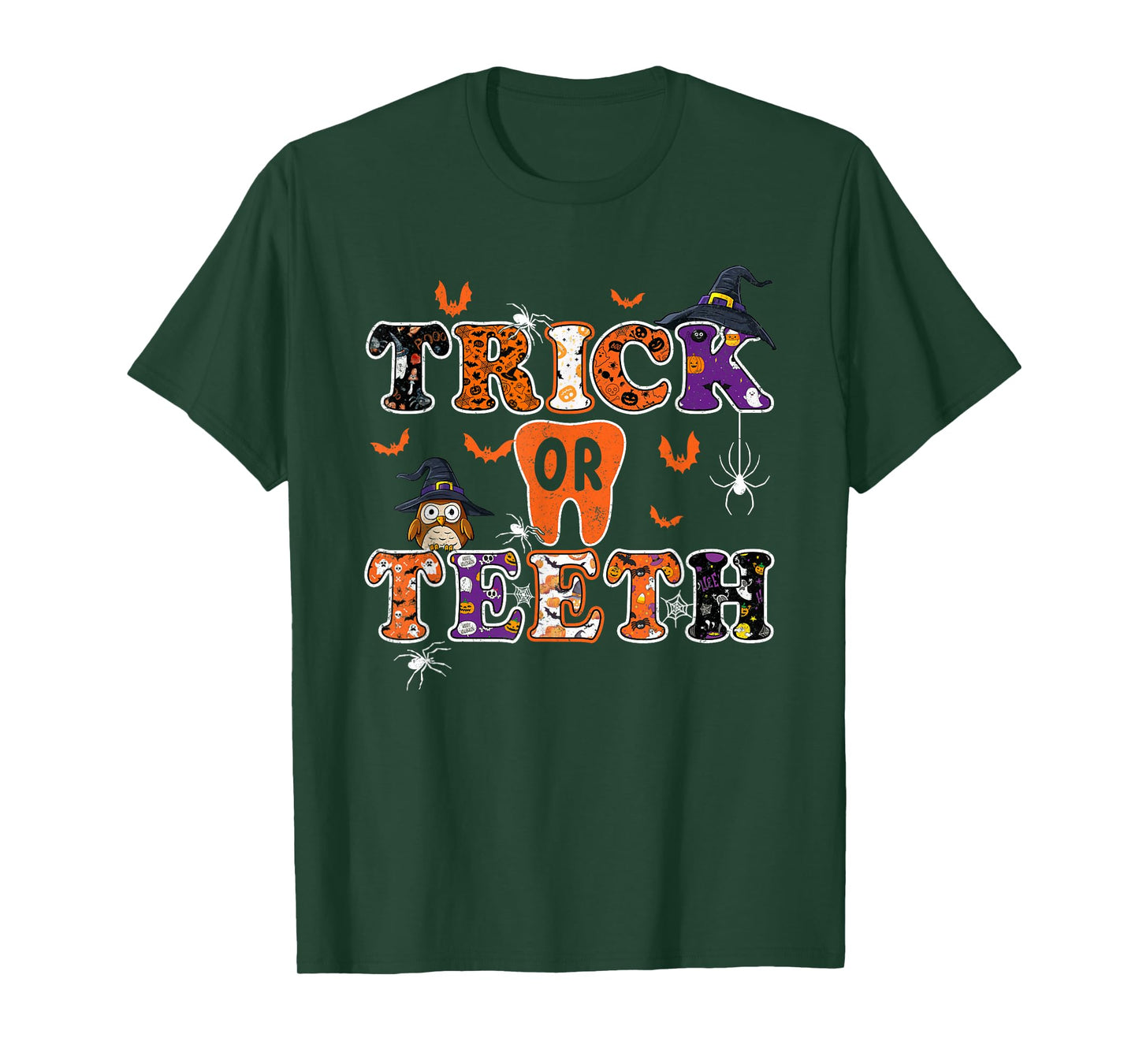Trick Or Teeth Dental Squad Funny Halloween Dental Costume T-Shirt