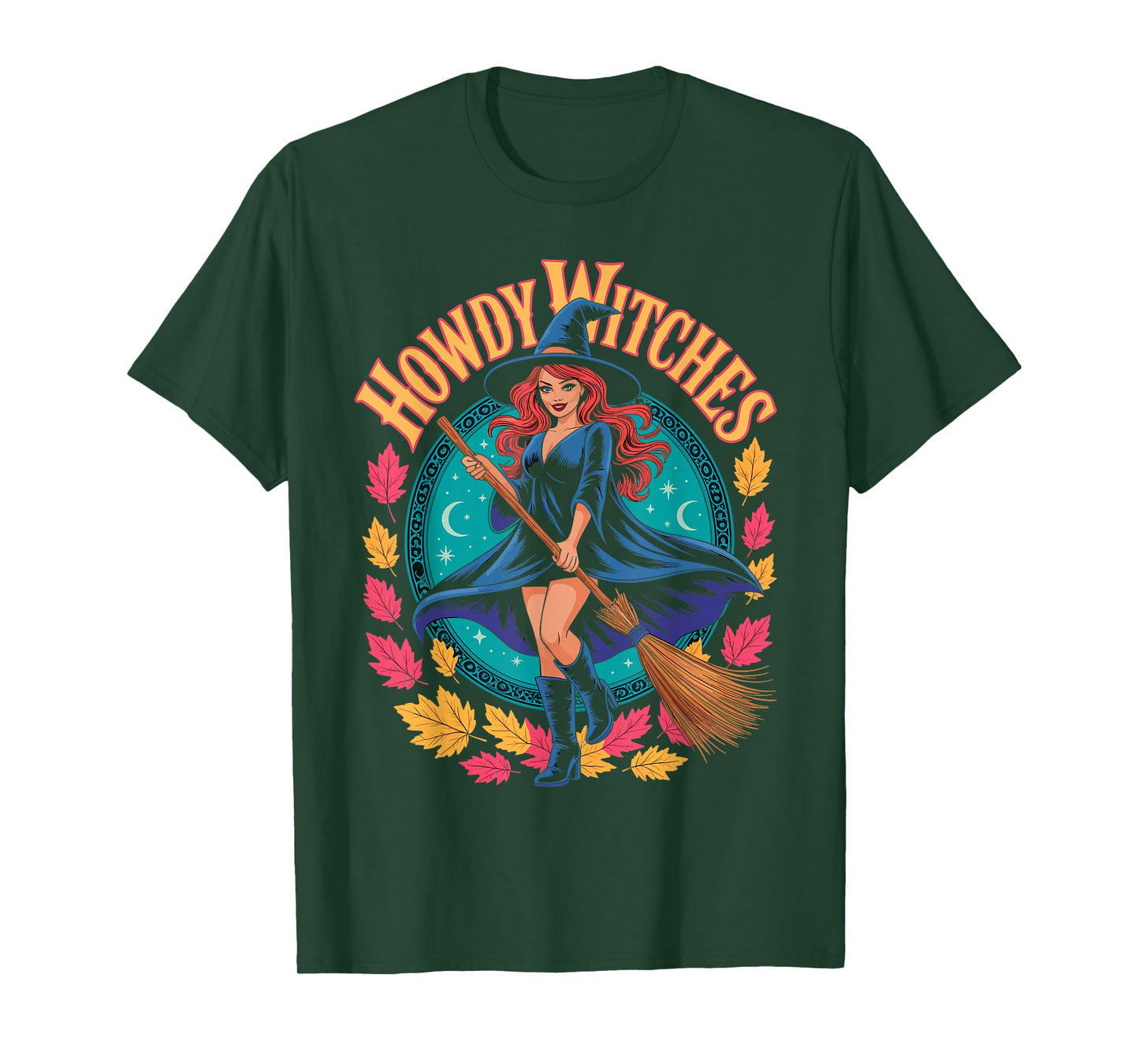 Howdy Witches Witch Halloween Costume Spooky Season Womens T-Shirt