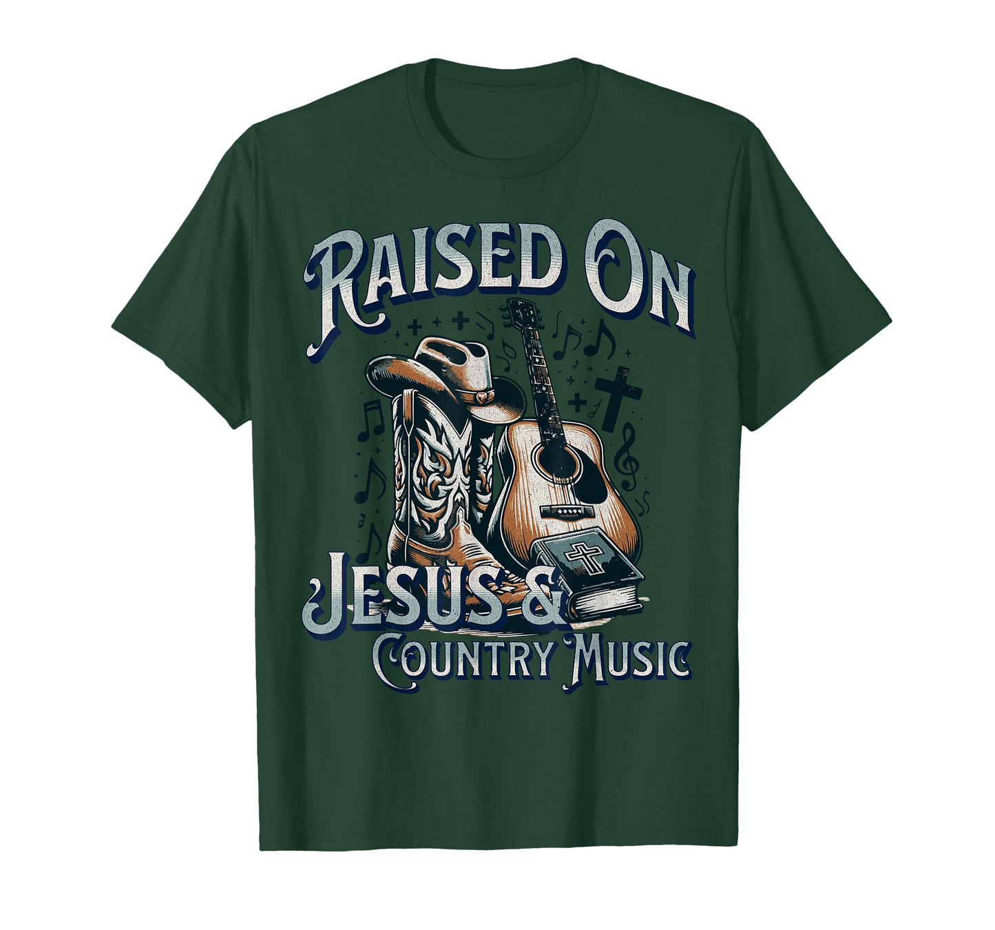 Raised On Jesus And Country Music T-Shirt