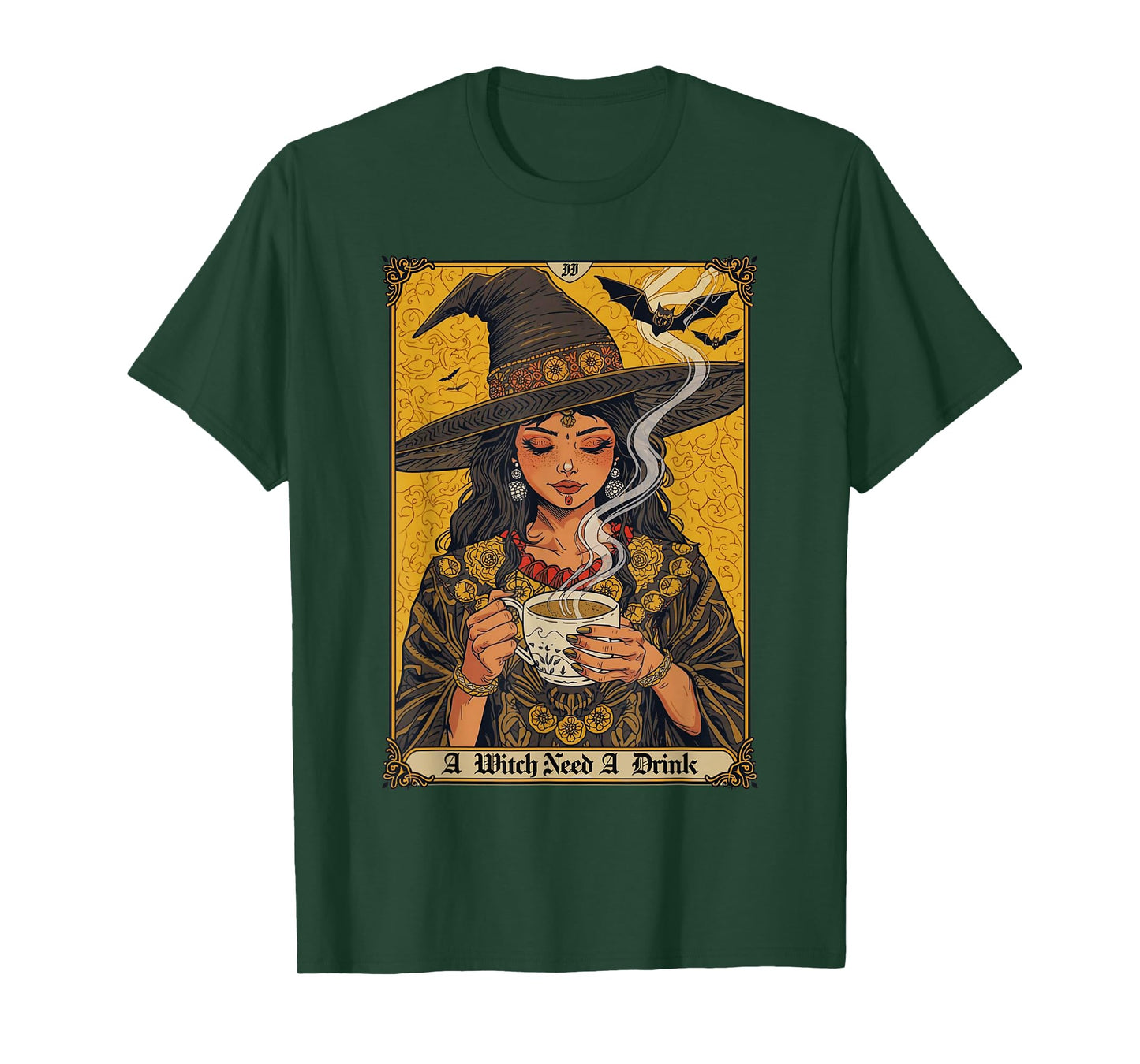Vintage Halloween Witch Pumpkin Spice Latte Syrup Creamer T-Shirt