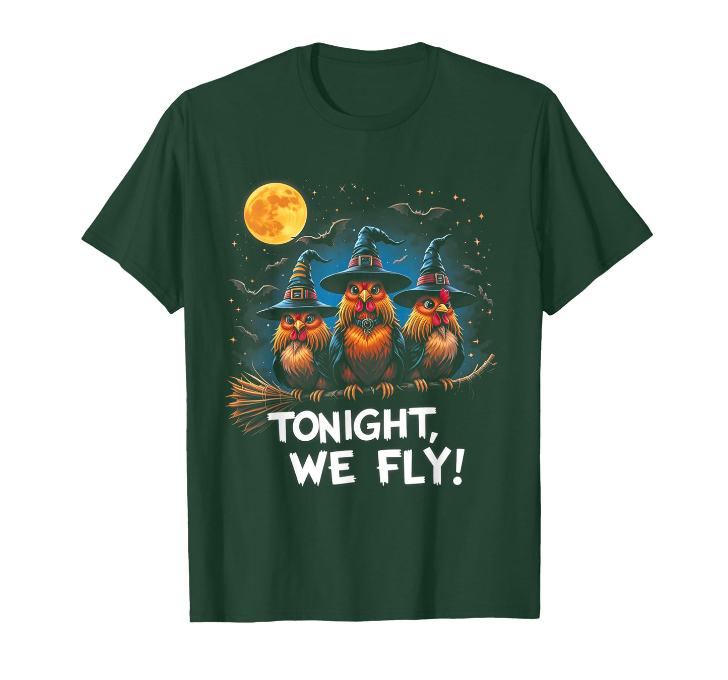 Tonight We Fly Chicken Halloween Funny Spooky Season T-Shirt