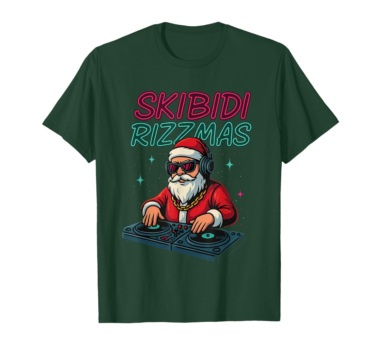Funny Skibidi Rizzmas Santa Claus Christmas Humor T-Shirt