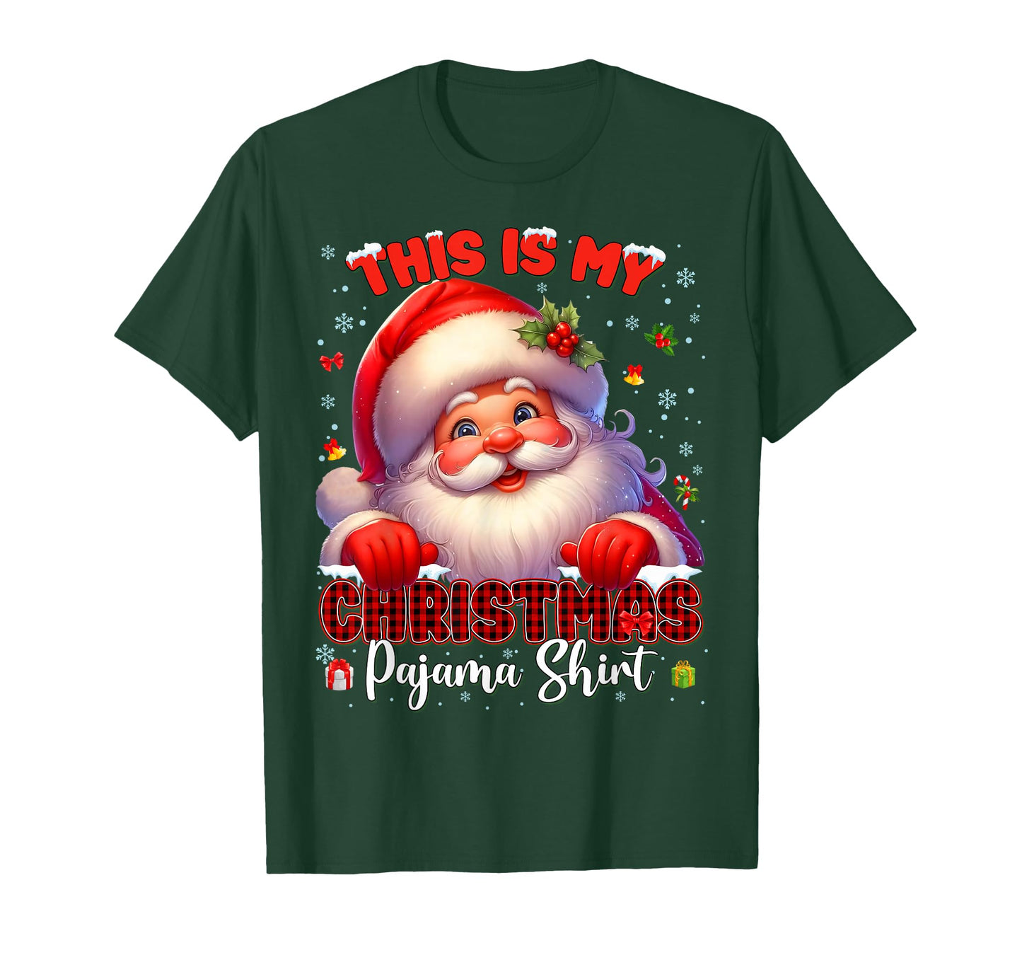 This is My Christmas Pajamas Shirt Santa Christmas Xmas Kid T-Shirt