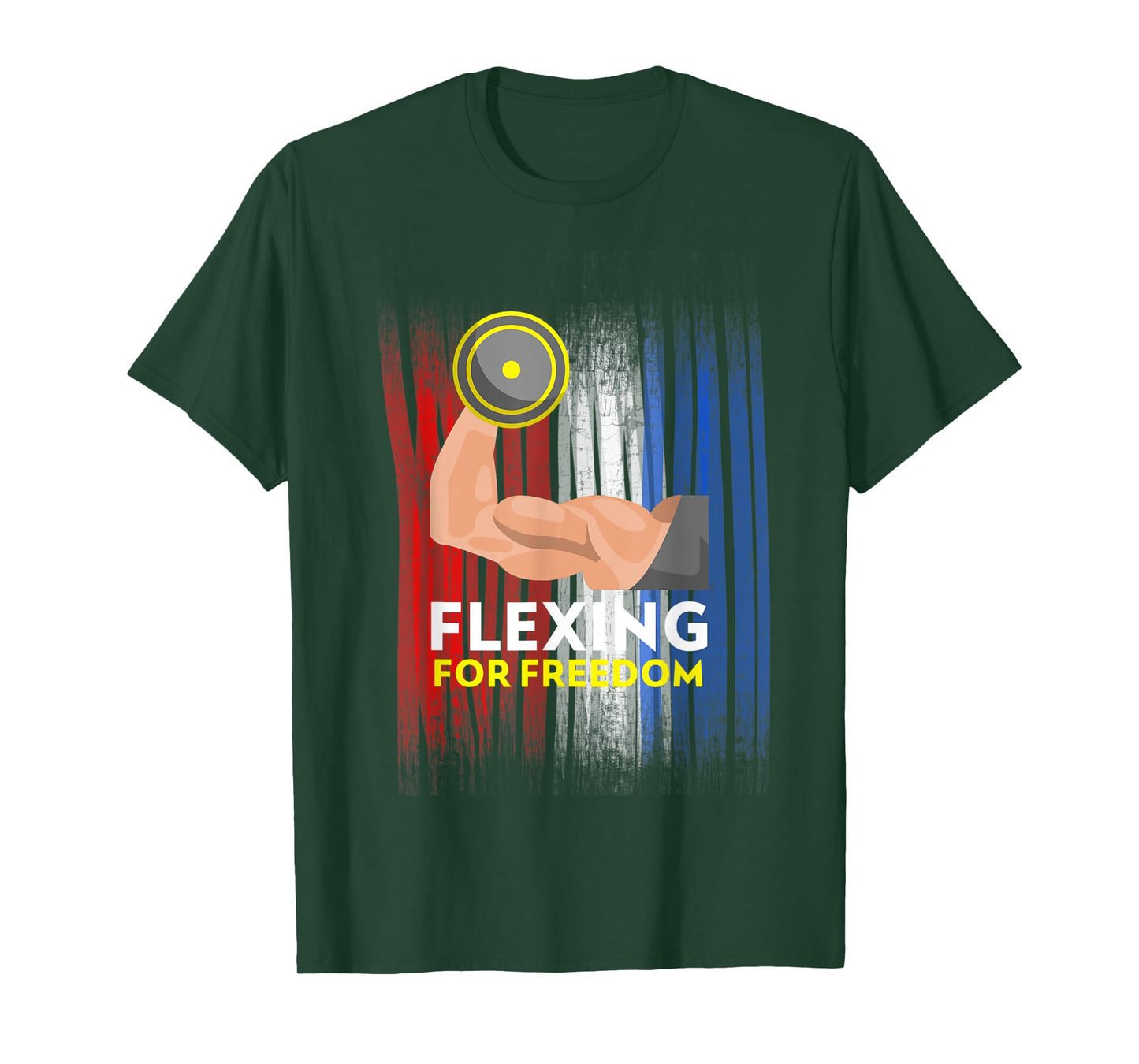 4th of July Weight Lifter Workout Muscles Gym Rat Women Kids Men T-Shirt