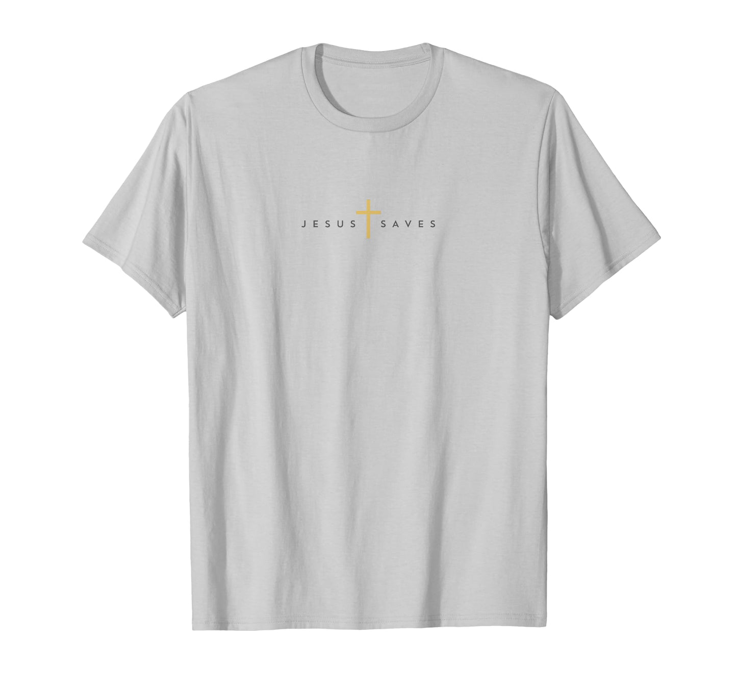 Jesus Saves Cross Gold Thin Christian Jesus White 33andme T-Shirt