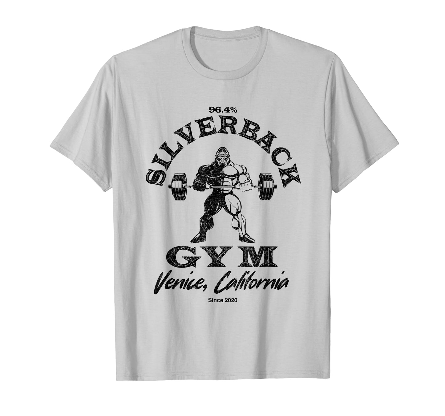 96.4% Silverback Gym Apparel Venice beach California, retro T-Shirt