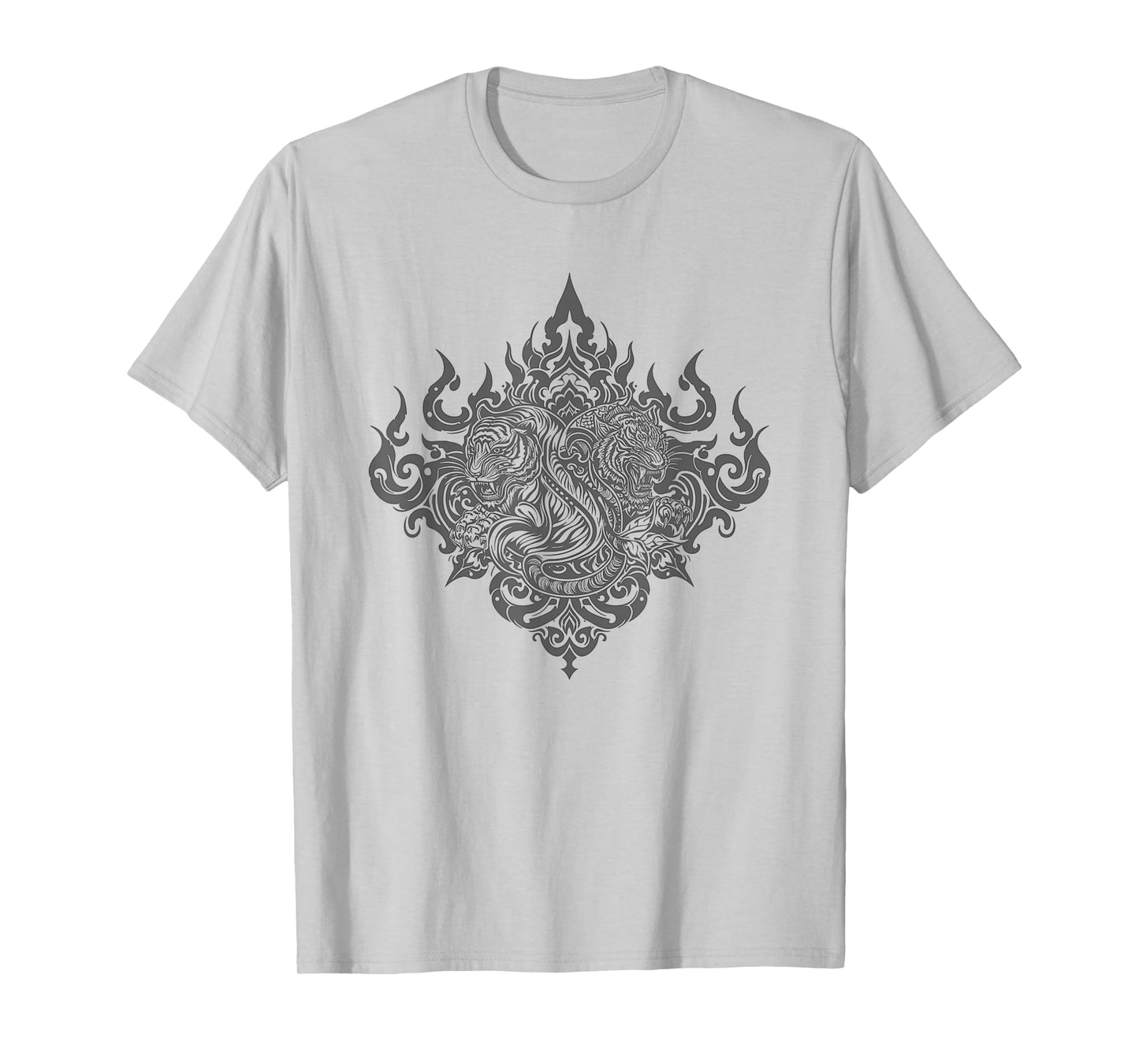 Sak Yant Muay Thai MMA Tattoo Twin Tiger Martial Art Boxing T-Shirt