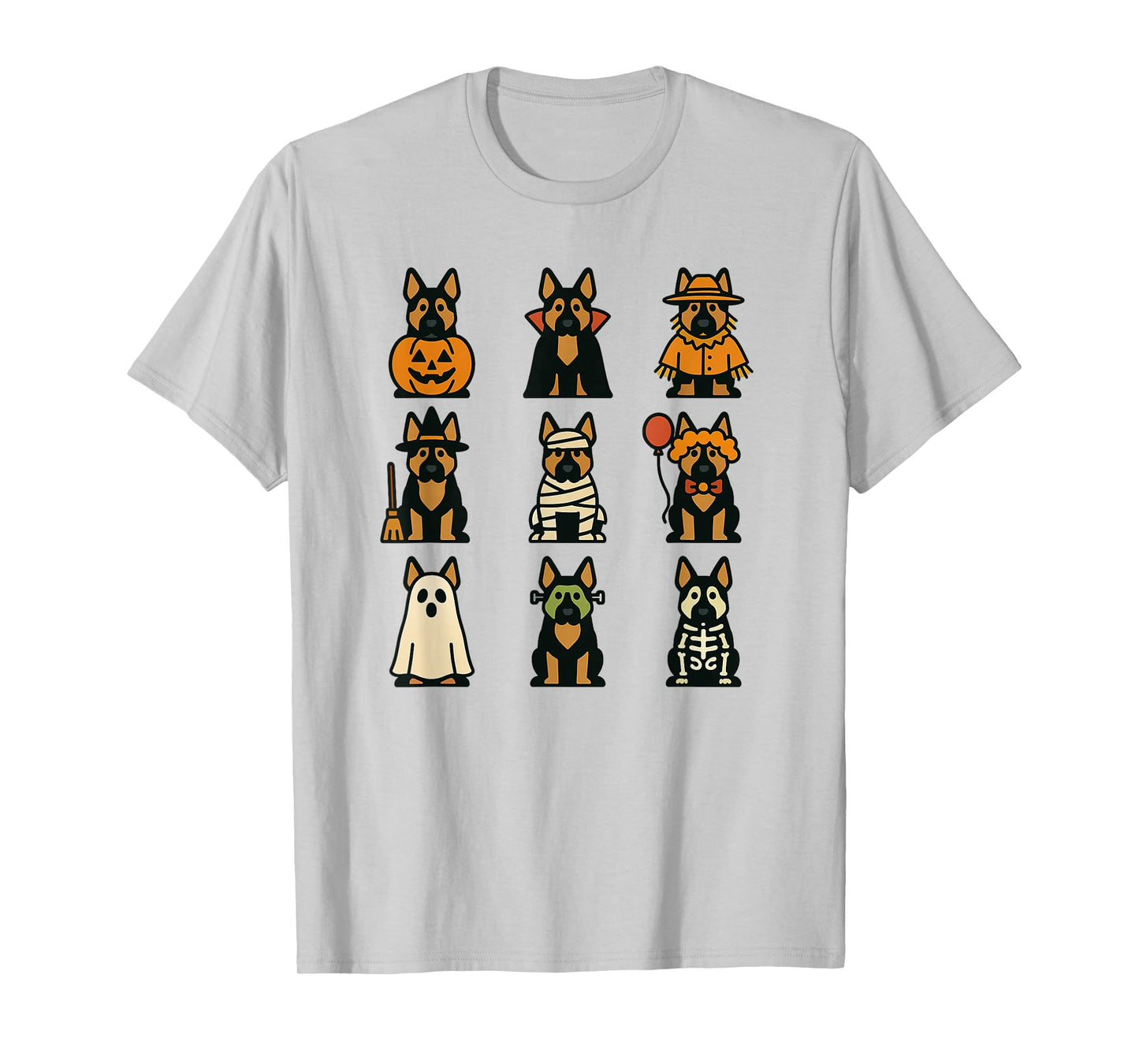 German Shepherd Halloween Costume Funny Scary Dog Ghost T-Shirt