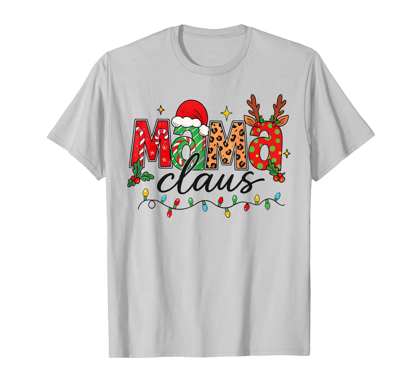 Mama Claus Christmas Pajama Santa Claus Family Matching T-Shirt