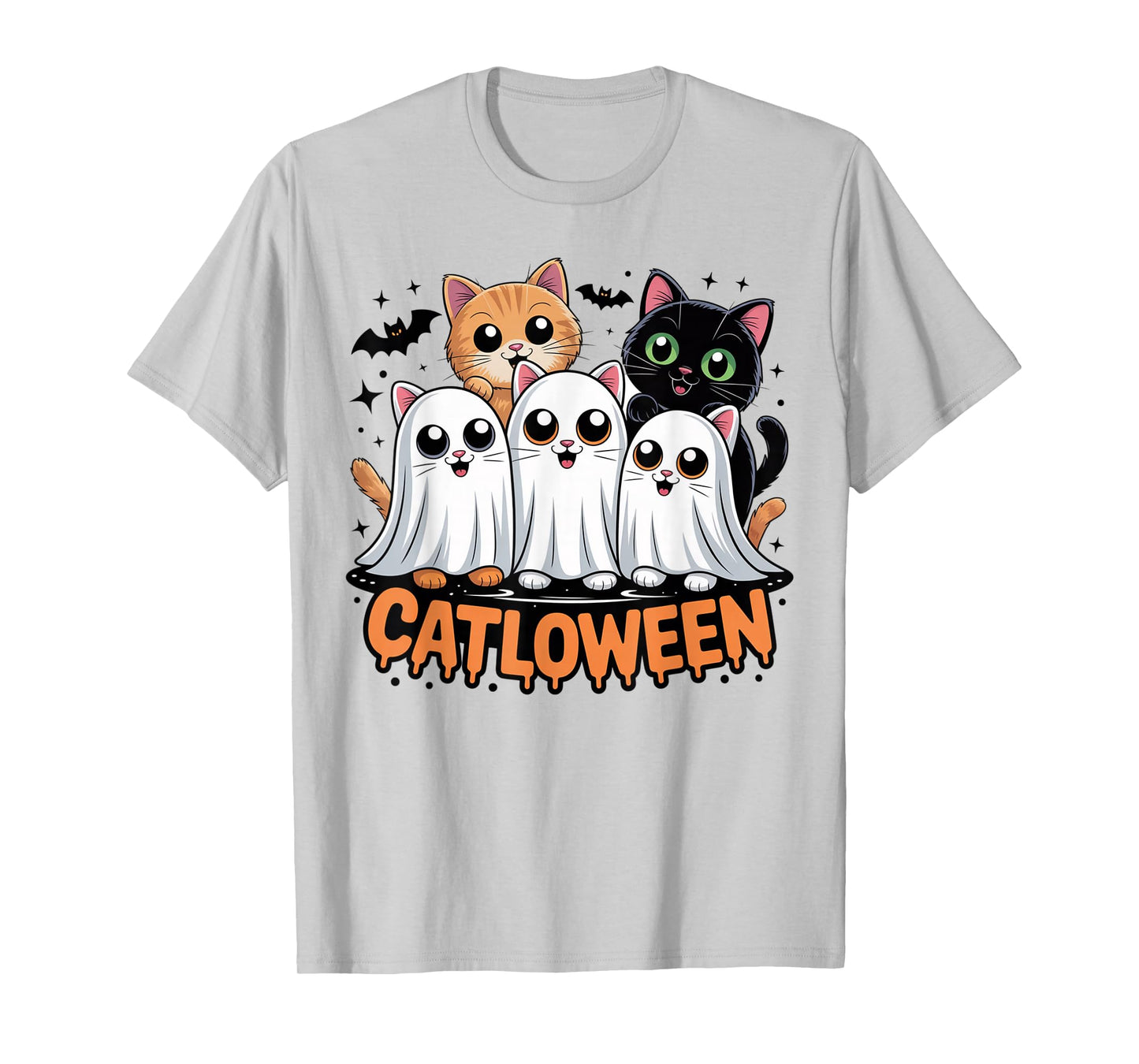 catloween Boo Cute Kitty Cats Lover Halloween Women Men T-Shirt