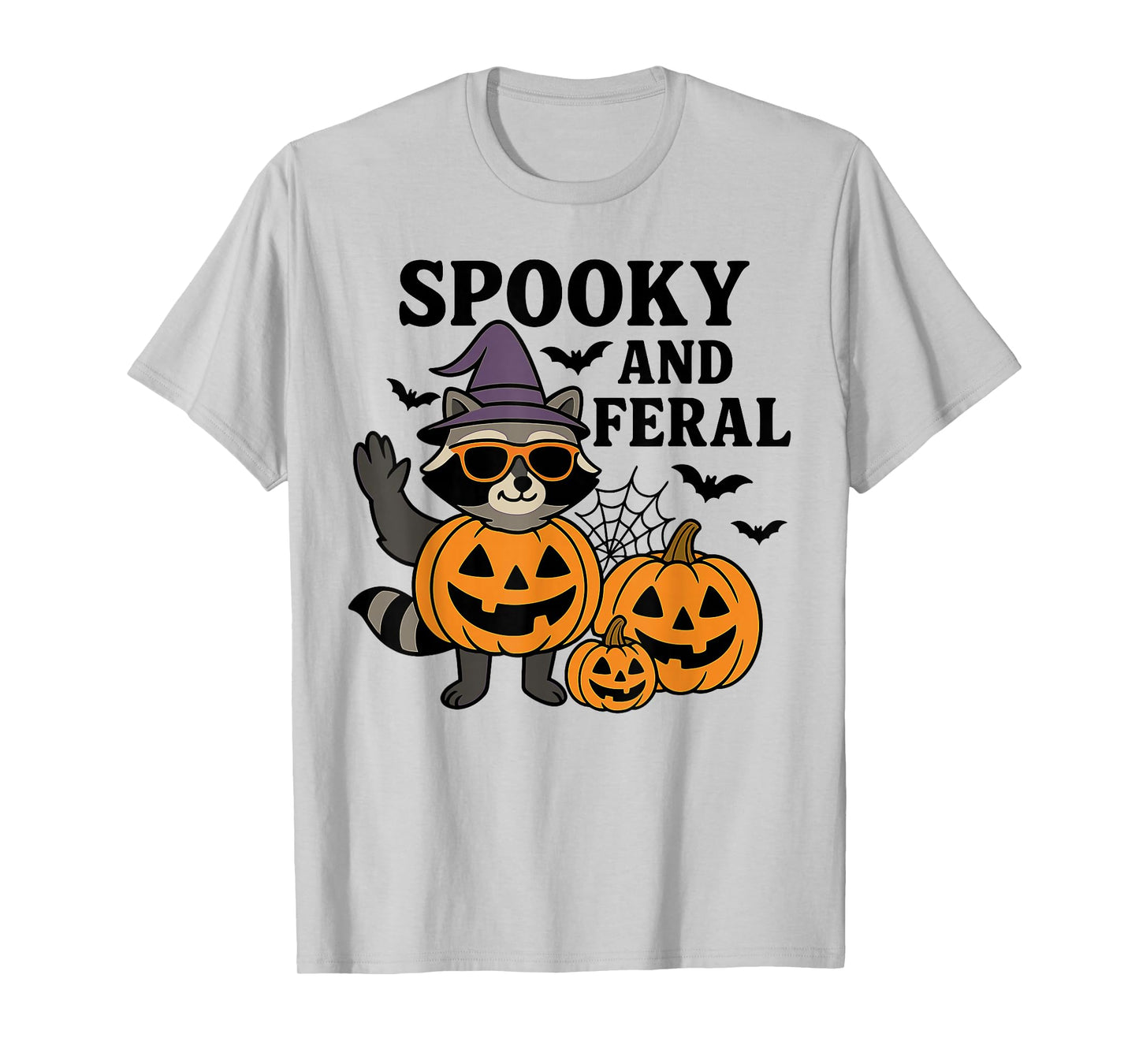 Funny Halloween Raccoon Pumpkin Costume T-Shirt