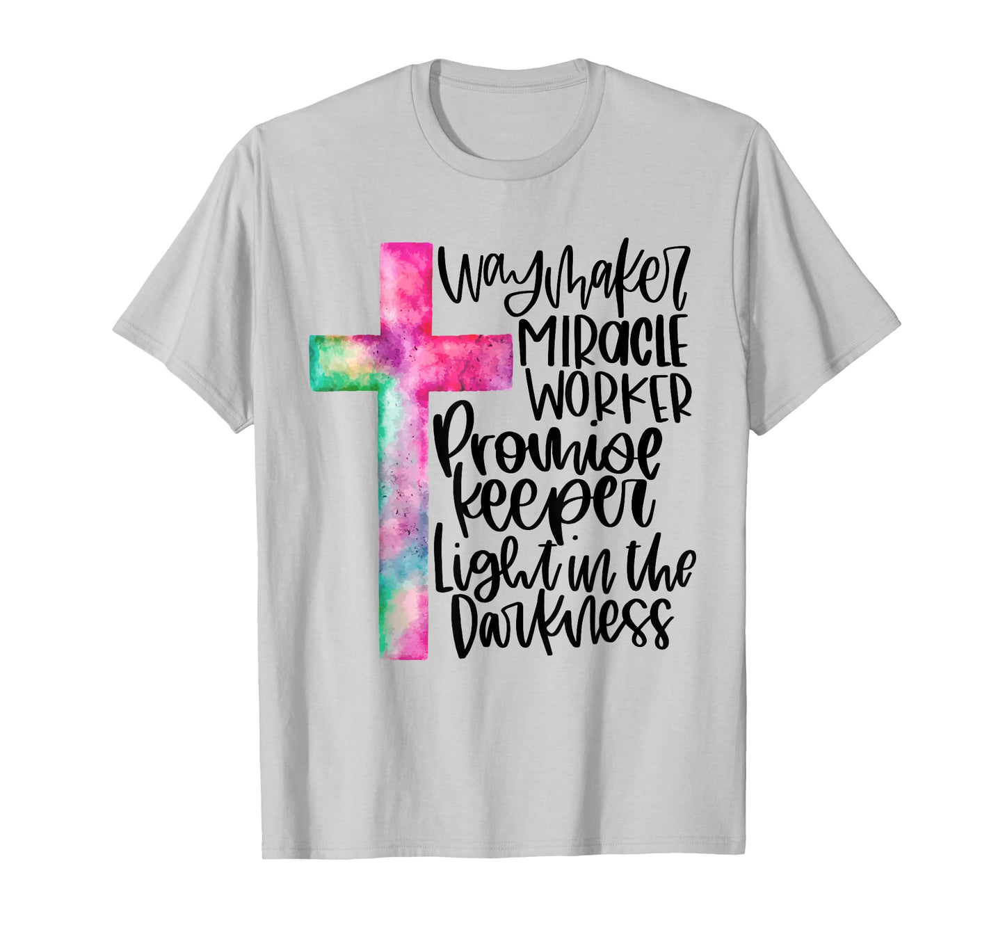 Waymaker Miracle Worker Rainbow Christian Jesus God Women T-Shirt