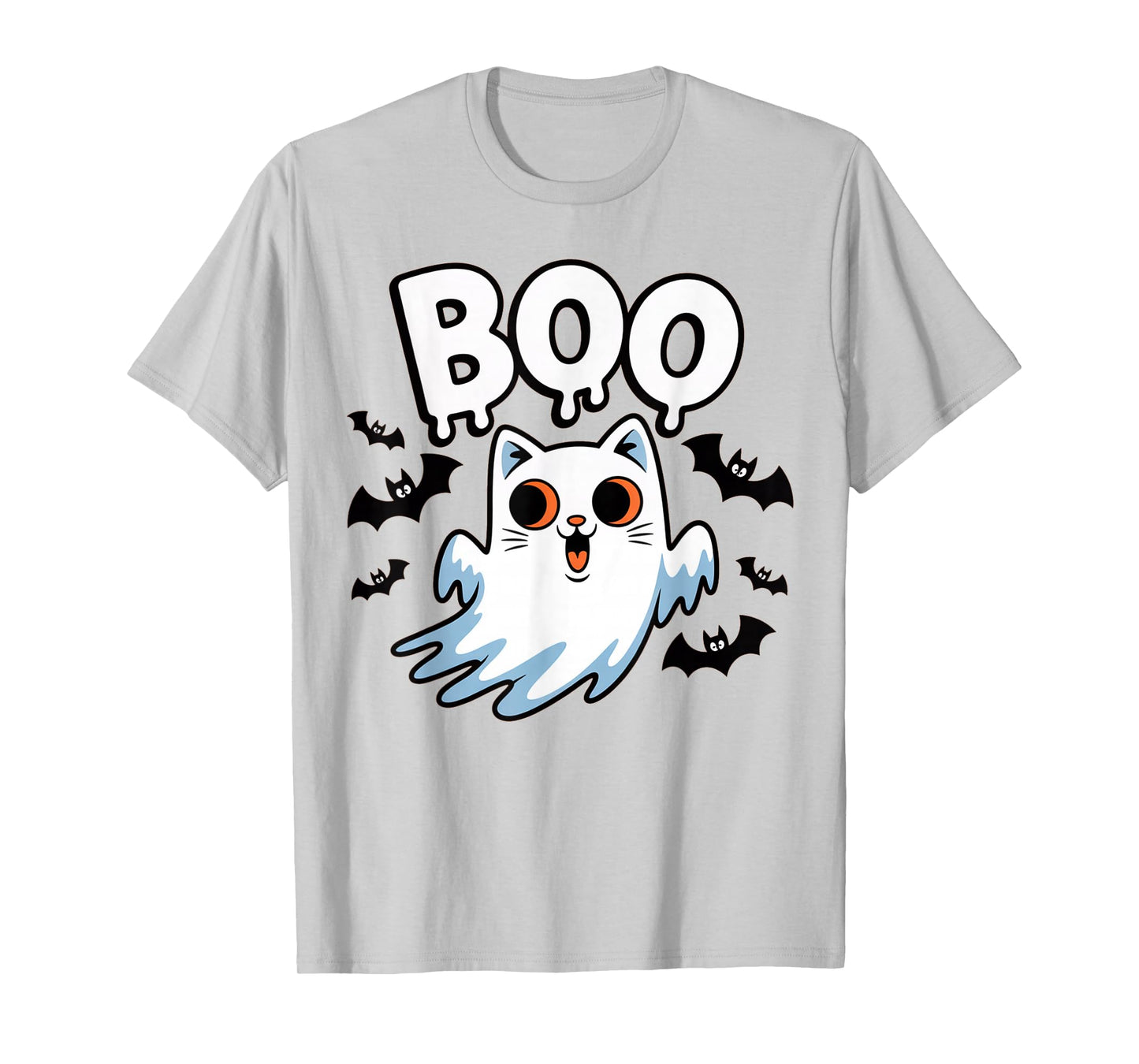 CAT Ghost Boo Cute Kitty Cats Lover Halloween Women Men T-Shirt