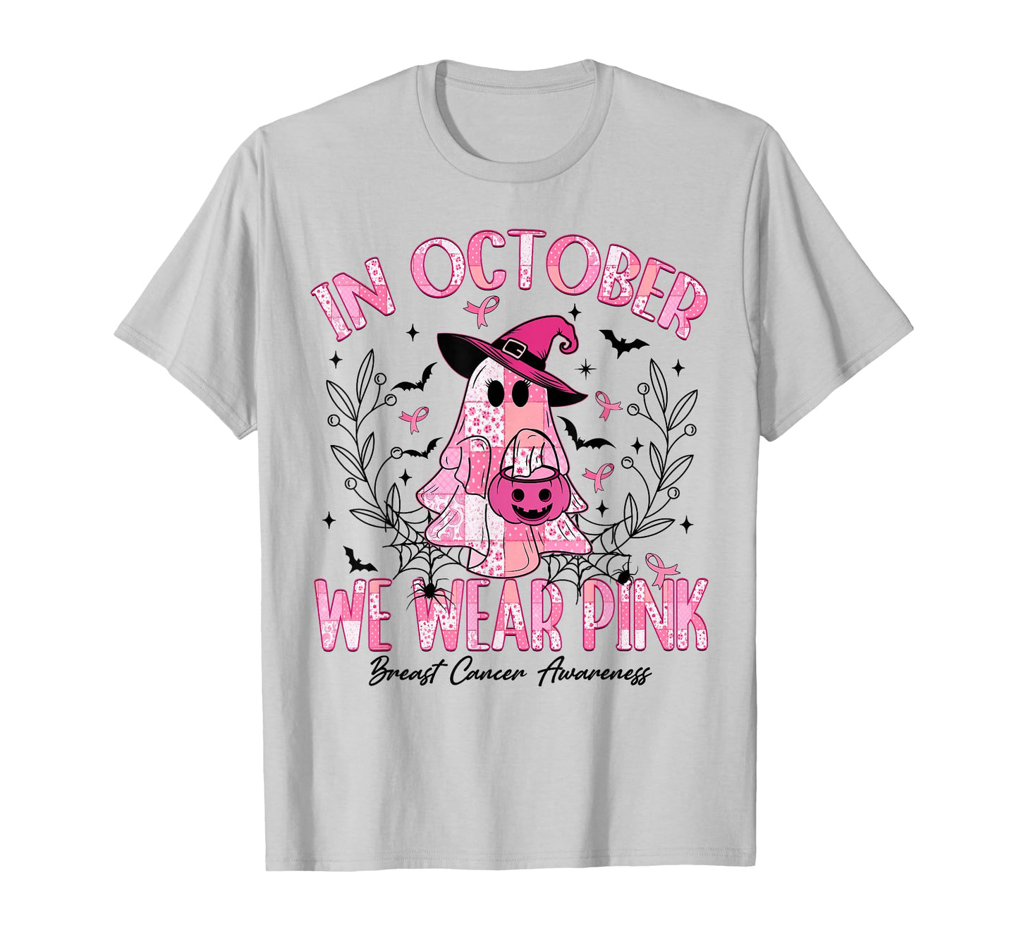 Breast Cancer Awareness We Wear Pink Women Girls in October T-Shirt