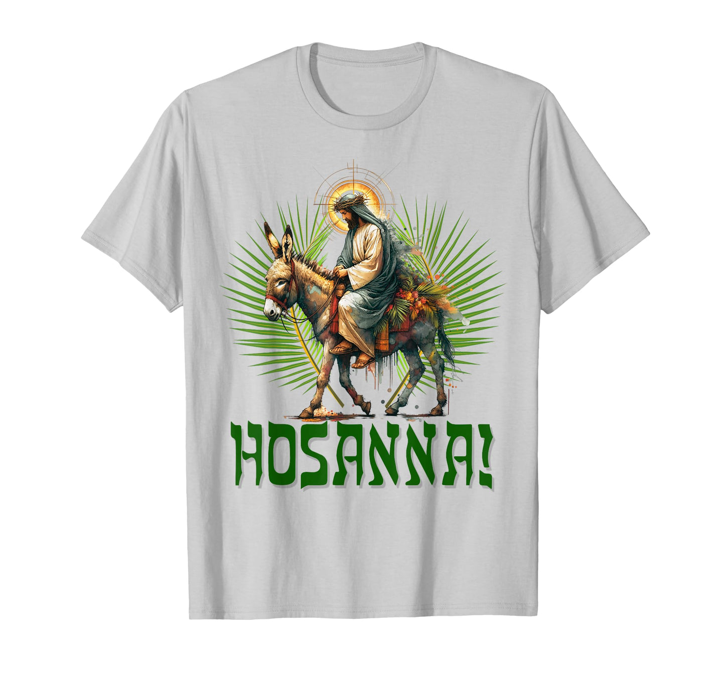 Hosanna! Christian Palm Sunday Jesus riding a Donkey T-Shirt