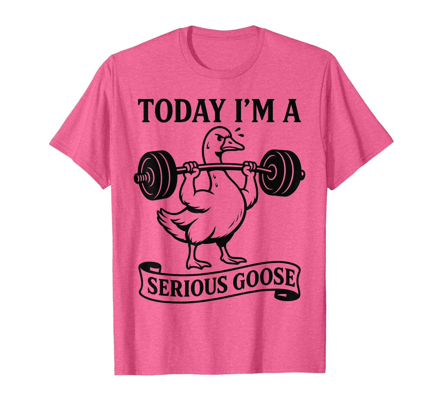 Funny Lifting Weights Gym Fitness Today I'm a Serious Goose T-Shirt