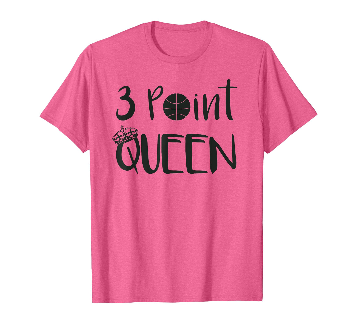 Youth Basketball Shirt 3 Point Queen Cute Girls Sports Gift T-Shirt