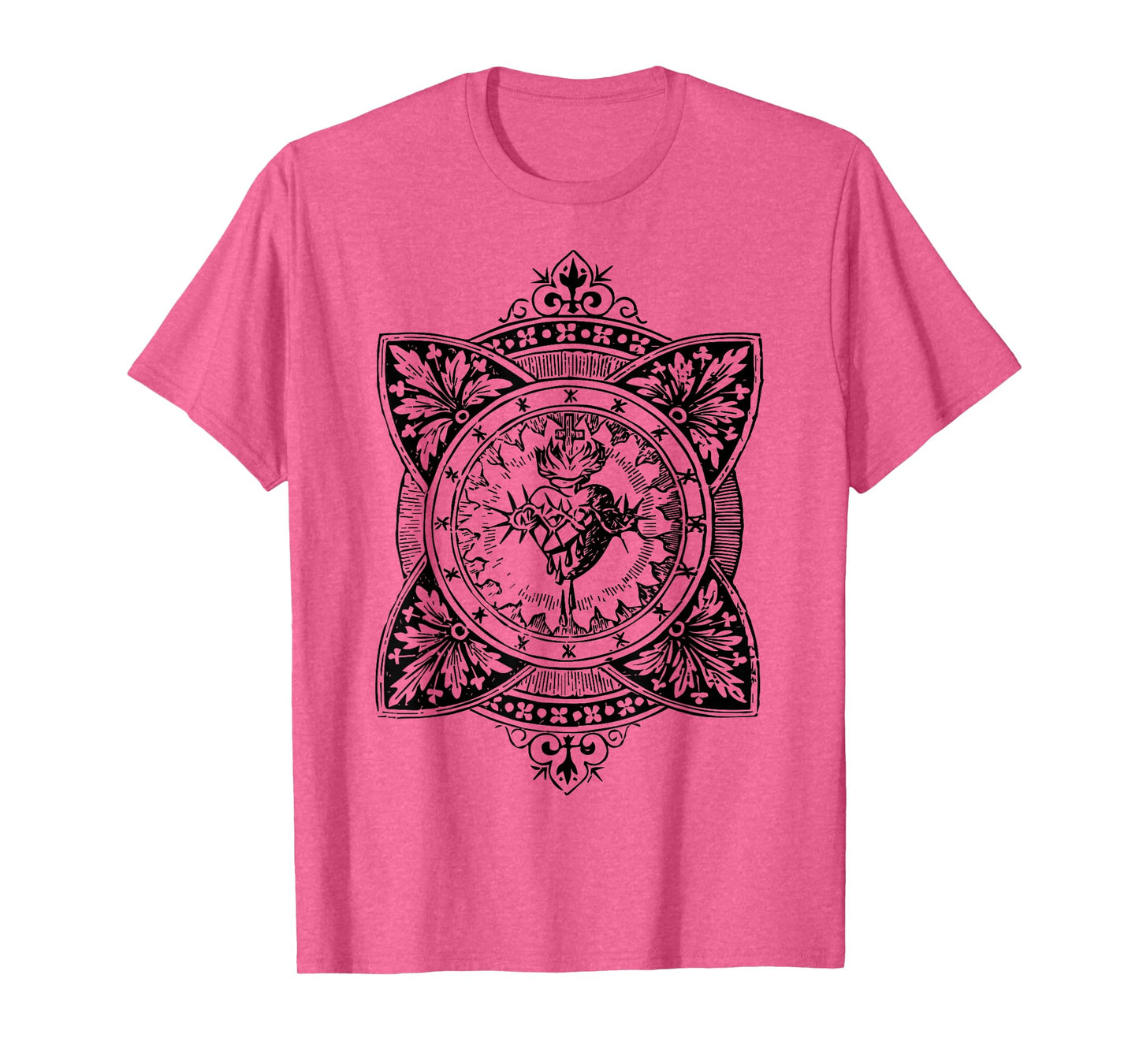Vintage Sacred Heart of Jesus Symbol Traditional Catholic T-Shirt
