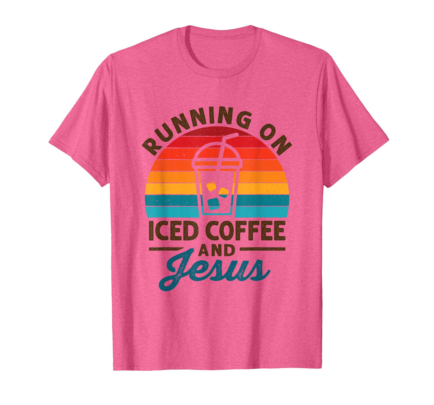 Running on Iced Coffee and Jesus Cold Brew Lover Christian T-Shirt