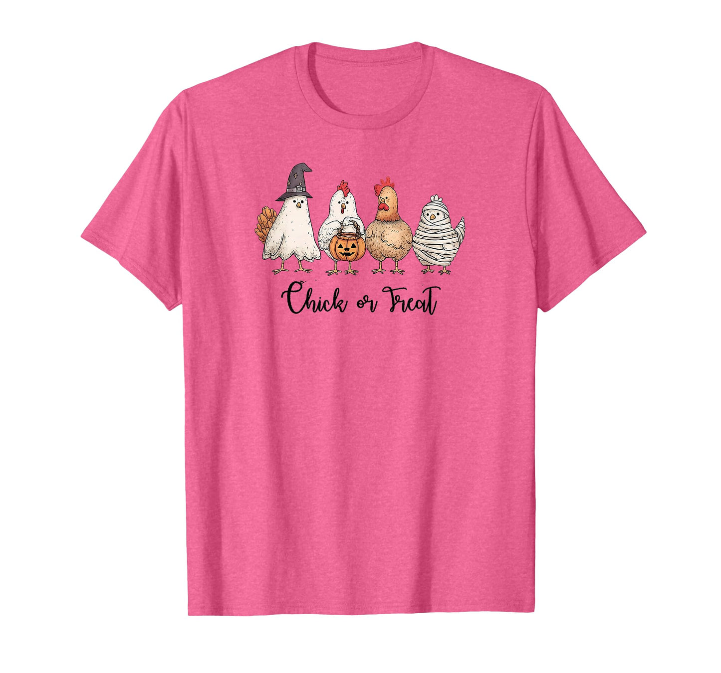 Chick Or Treat Halloween Pumpkin Ghost Spooky Funny Chicken T-Shirt