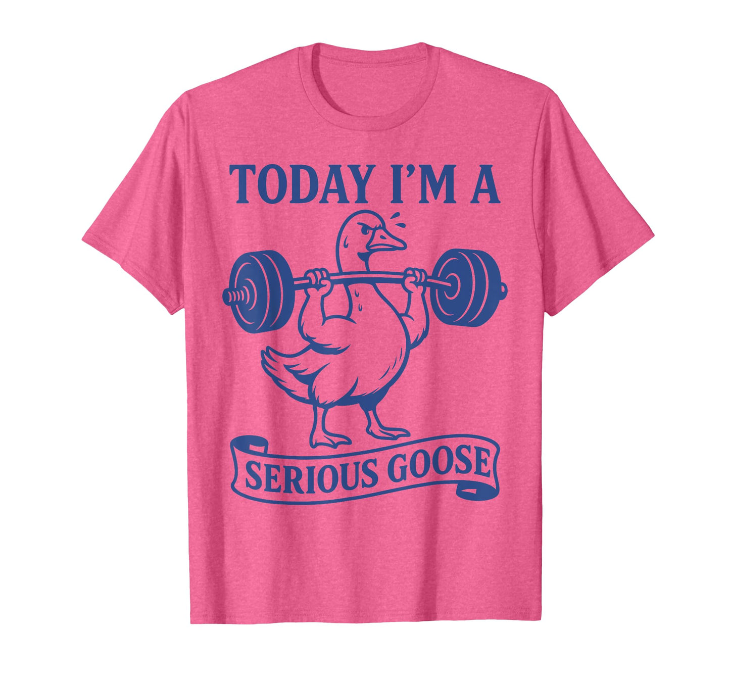 Funny Lifting Weights Gym Fitness Today I'm a Serious Goose T-Shirt