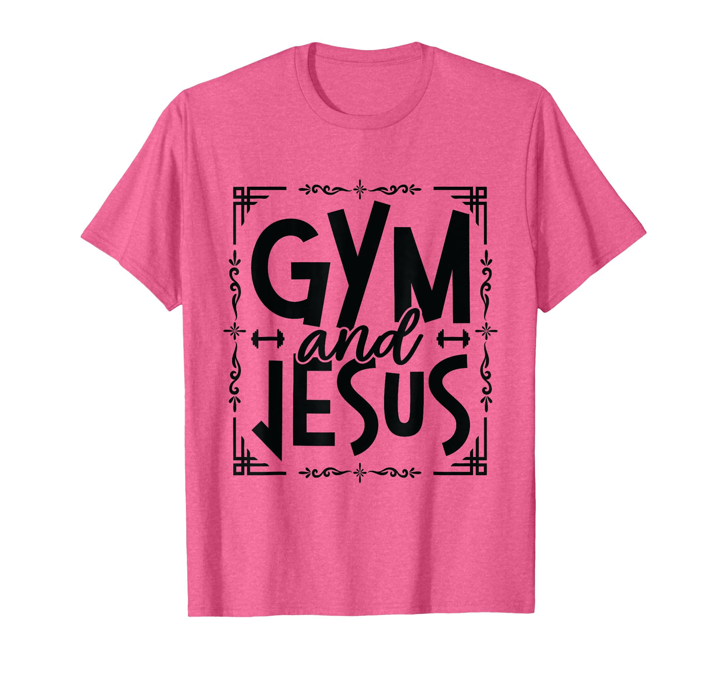 Gym and Jesus Gym Fitness Lifting Weights Body Building T-Shirt