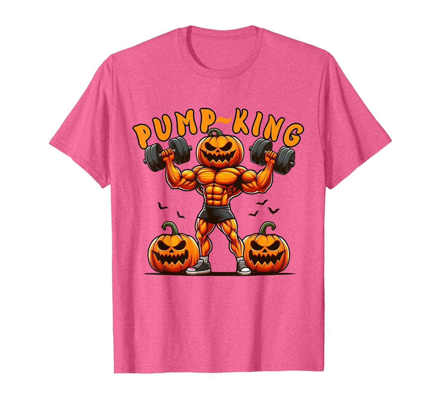 Funny Pump King Halloween Workout Lifting Pumpkin Gym Spooky T-Shirt