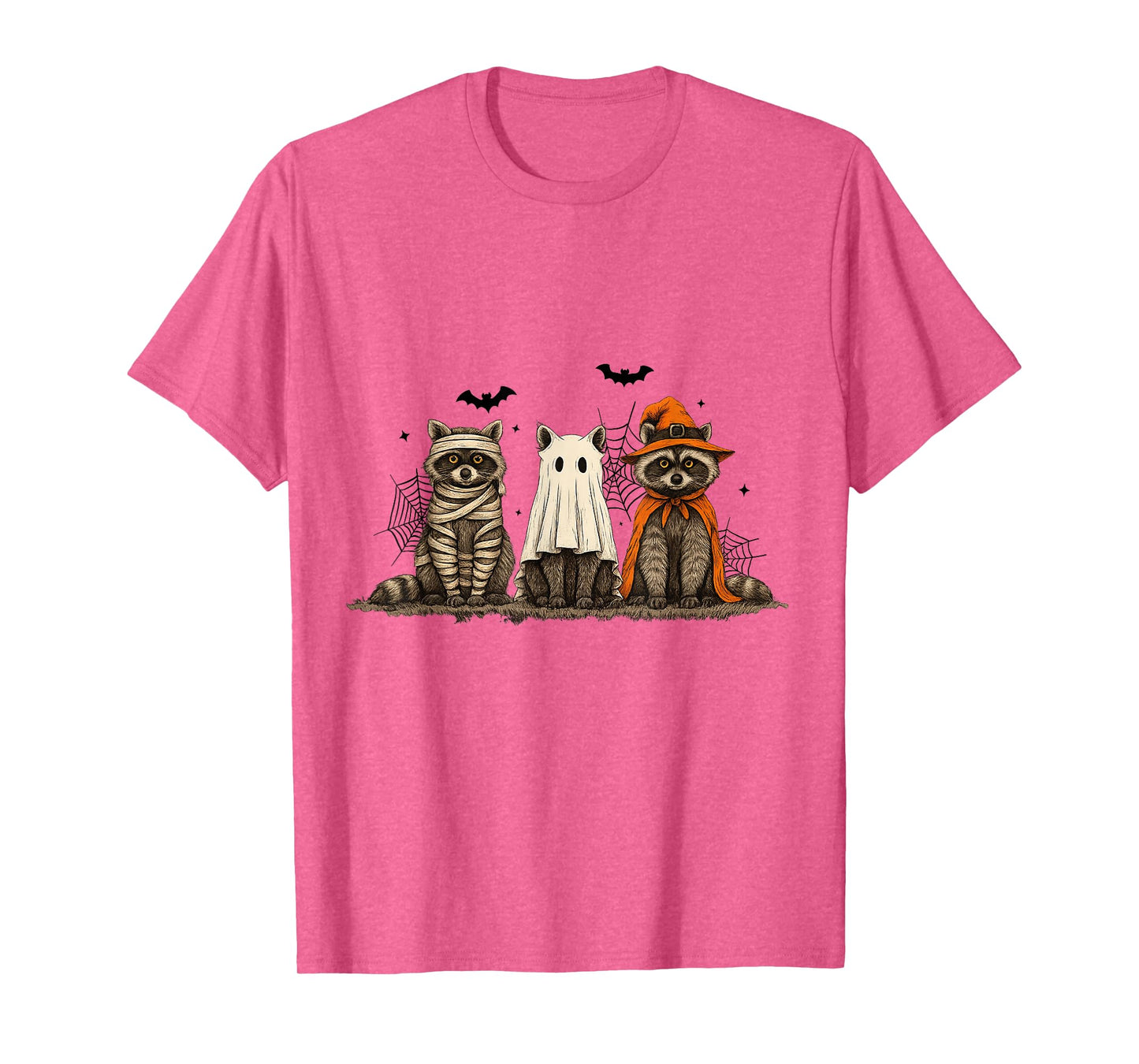 Cute Spooky Halloween Raccoons Men Women Kids Funny Raccoon T-Shirt